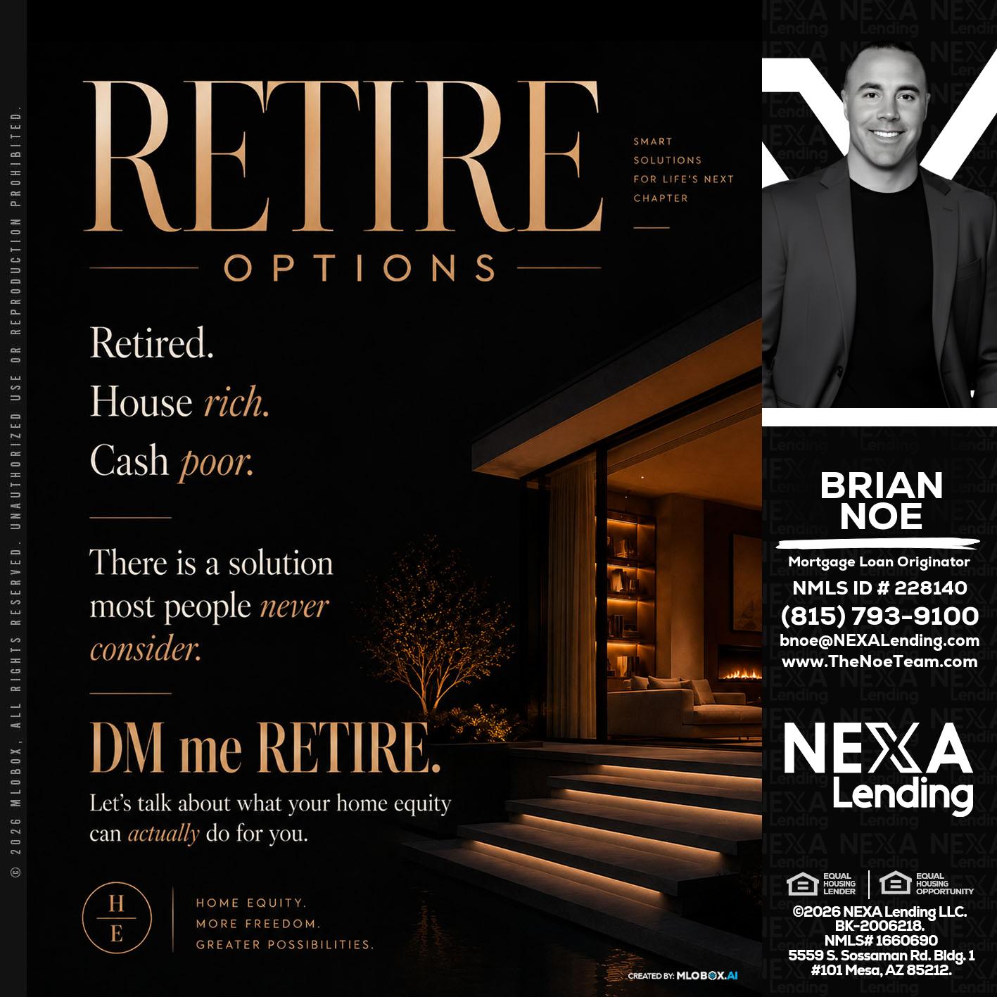RETIRE LOANS - Brian Noe -Mortgage Loan Originator