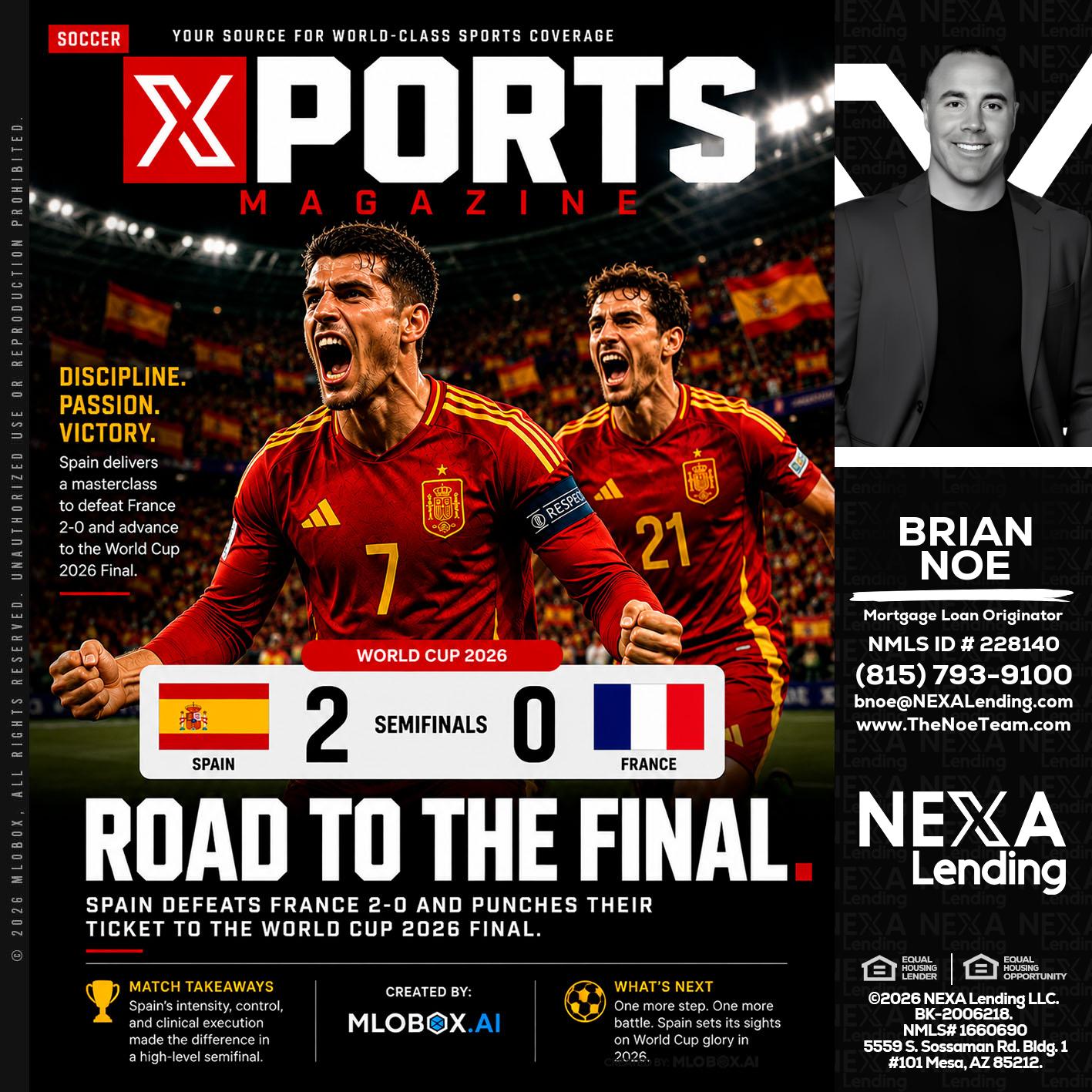 XPORTS WORLD CUP 2026 - Brian Noe -Mortgage Loan Originator