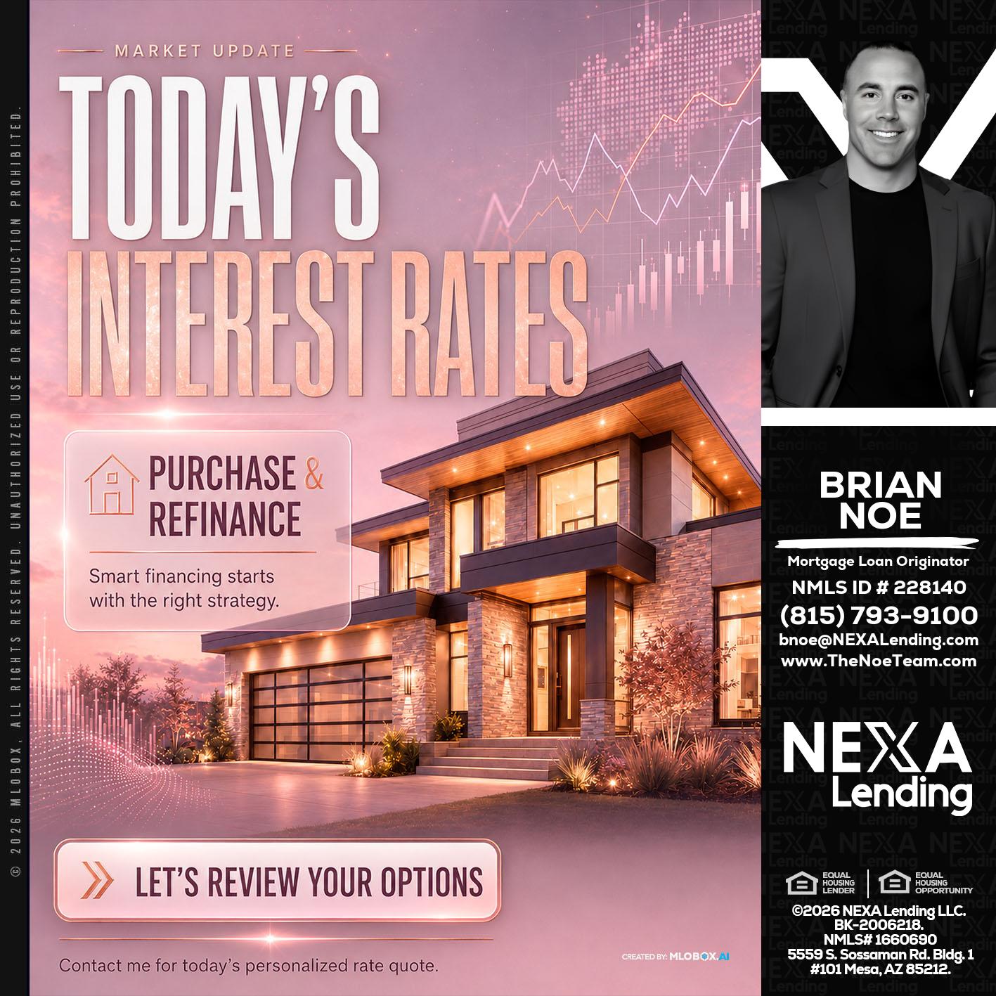 todays interest rates - Brian Noe -Mortgage Loan Originator