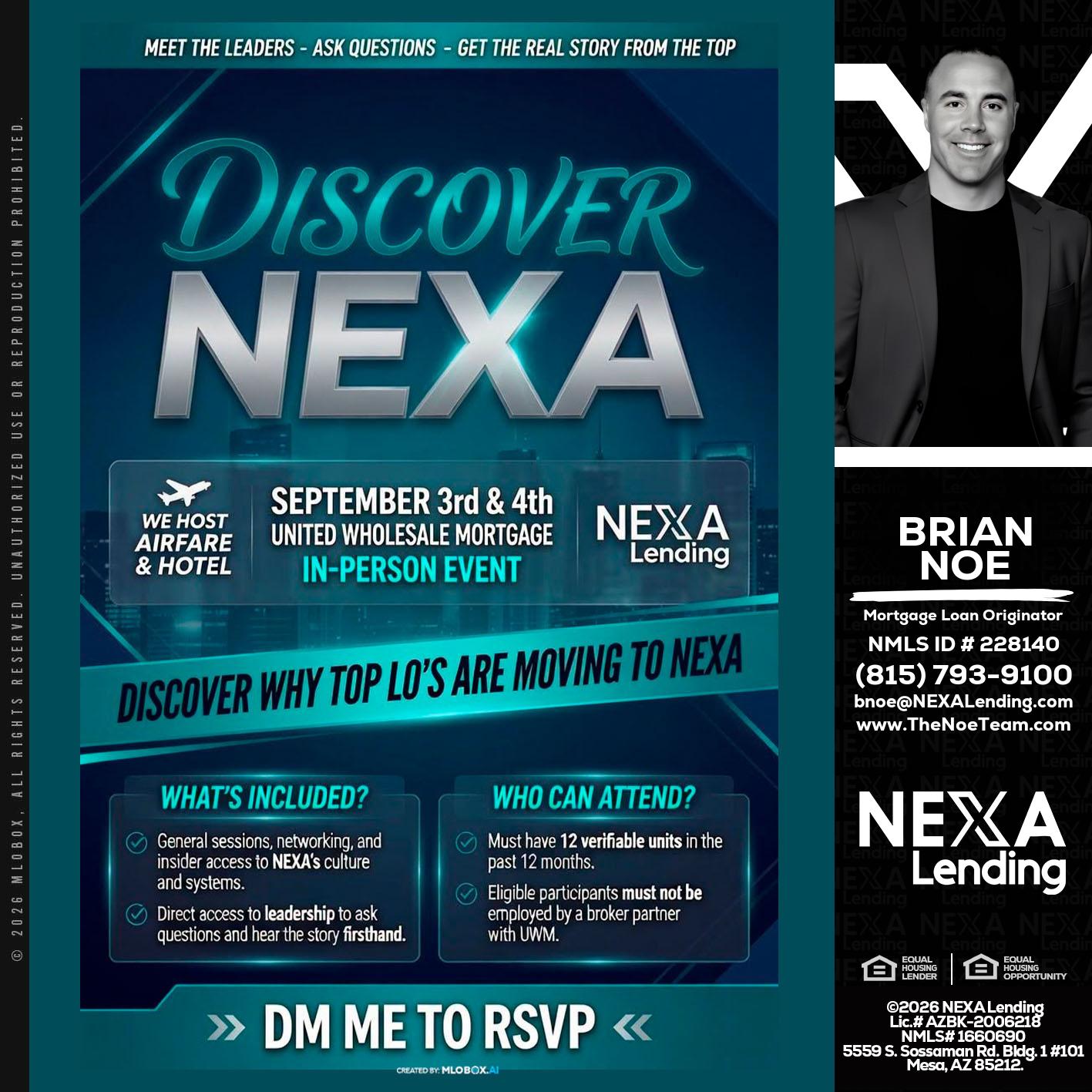 DISCOVER NEXA - Brian Noe -Mortgage Loan Originator