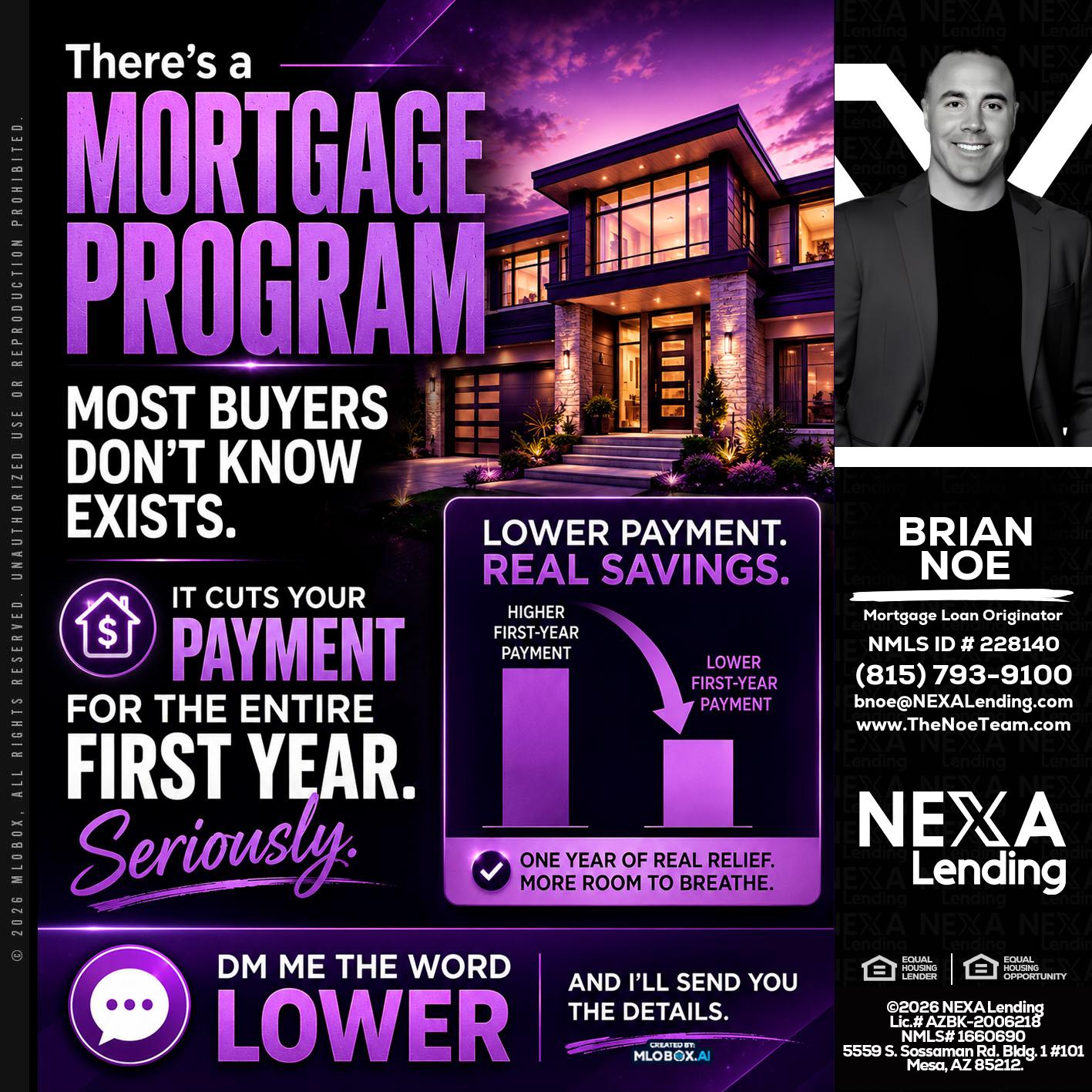 MORTGAGE PROGRAM - Brian Noe -Mortgage Loan Originator