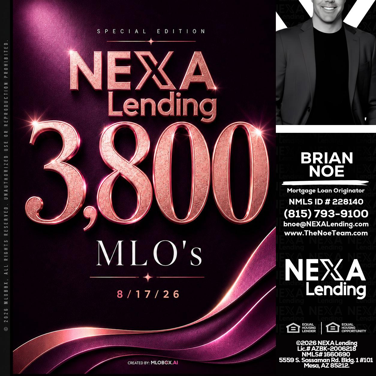 3800 MLOs - Brian Noe -Mortgage Loan Originator