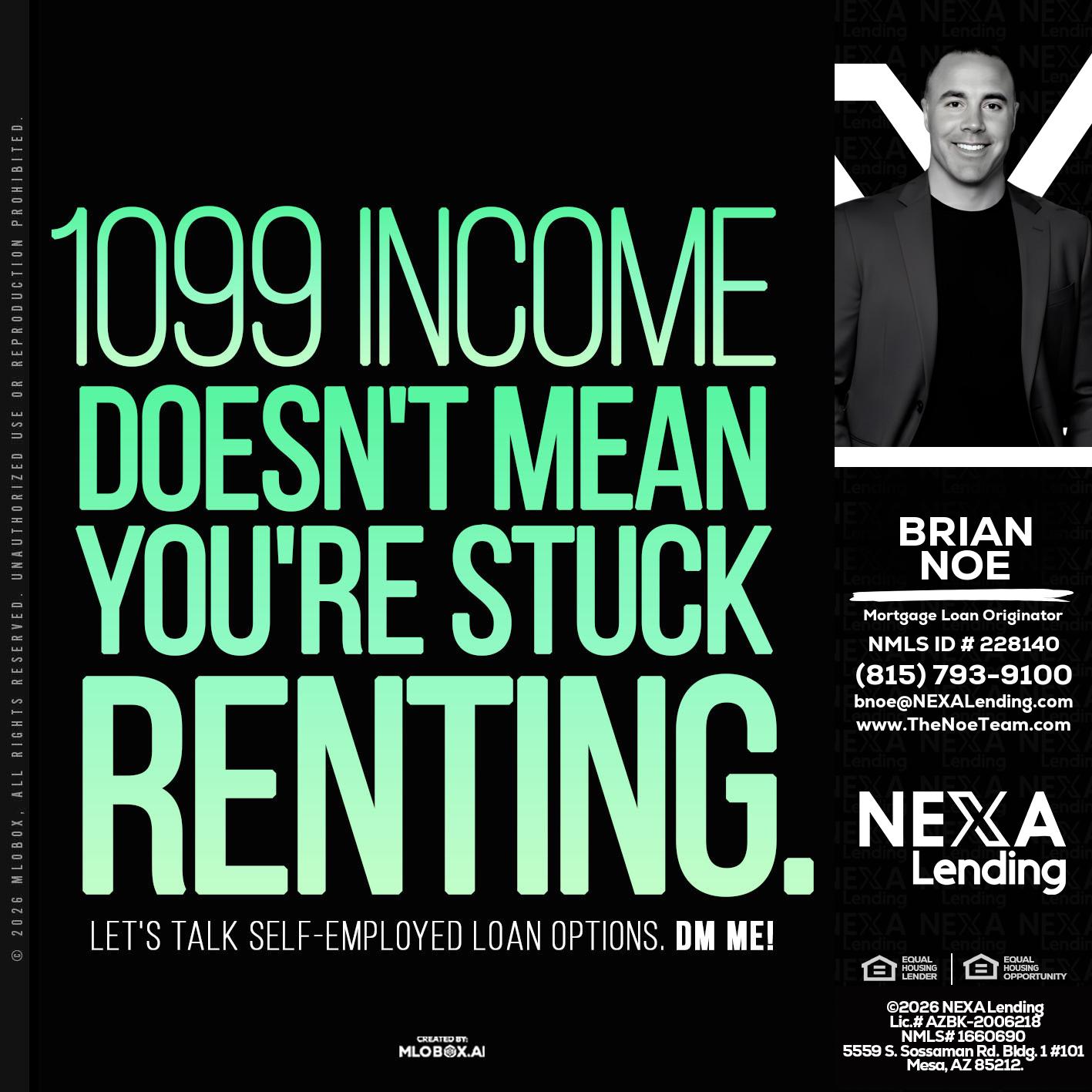 1099 income - Brian Noe -Mortgage Loan Originator