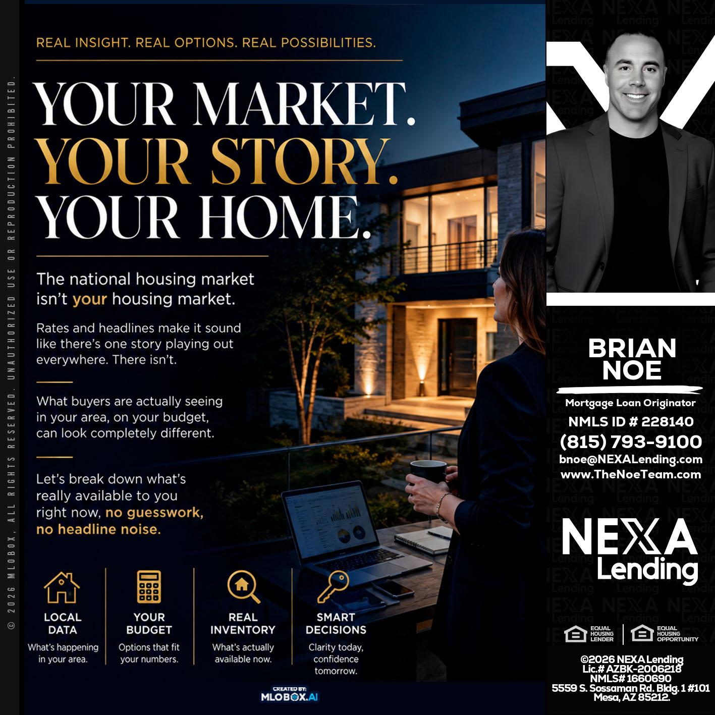 your market - Brian Noe -Mortgage Loan Originator
