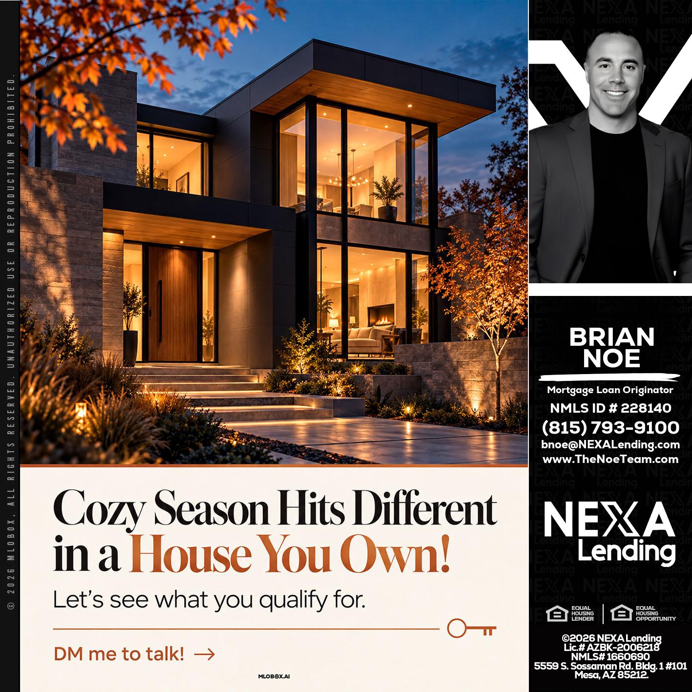 COZY SEASON - Brian Noe -Mortgage Loan Originator