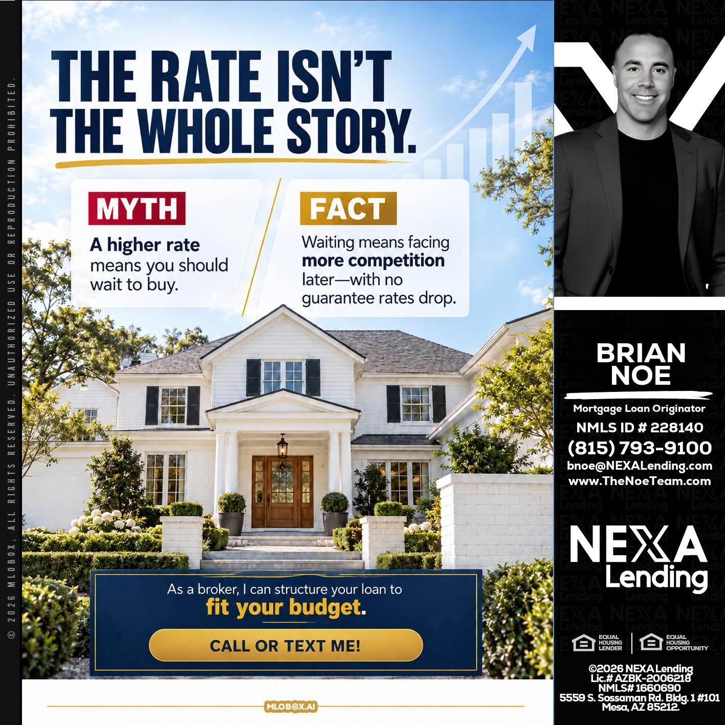 THE RATE ISNT - Brian Noe -Mortgage Loan Originator