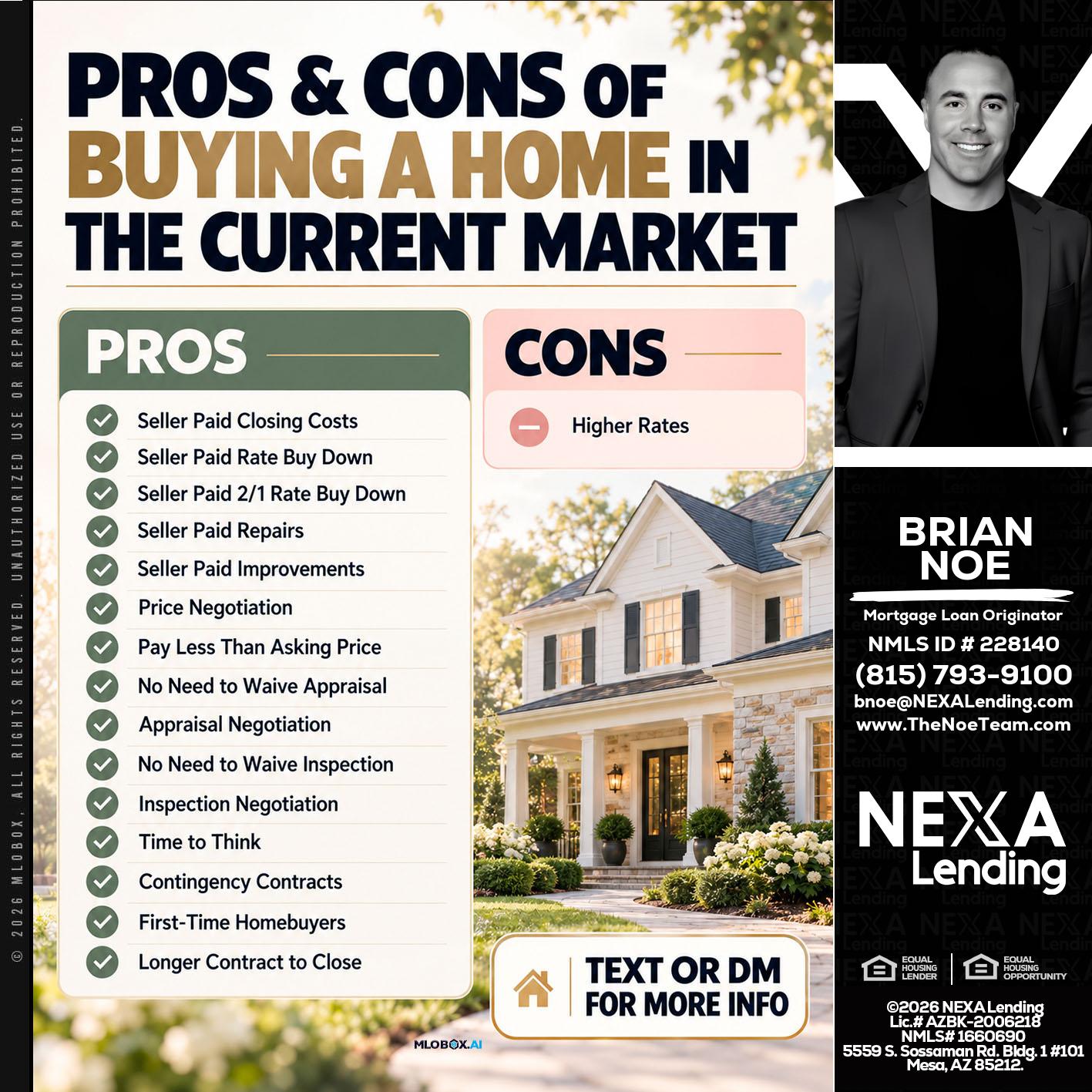 pros and cons - Brian Noe -Mortgage Loan Originator