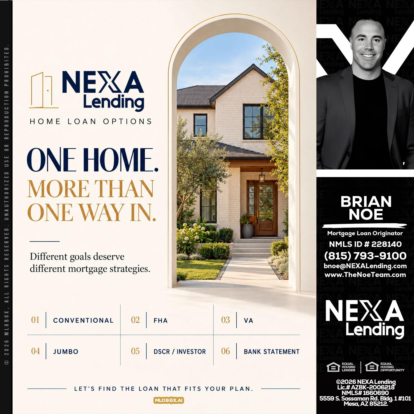 ONE HOME - Brian Noe -Mortgage Loan Originator