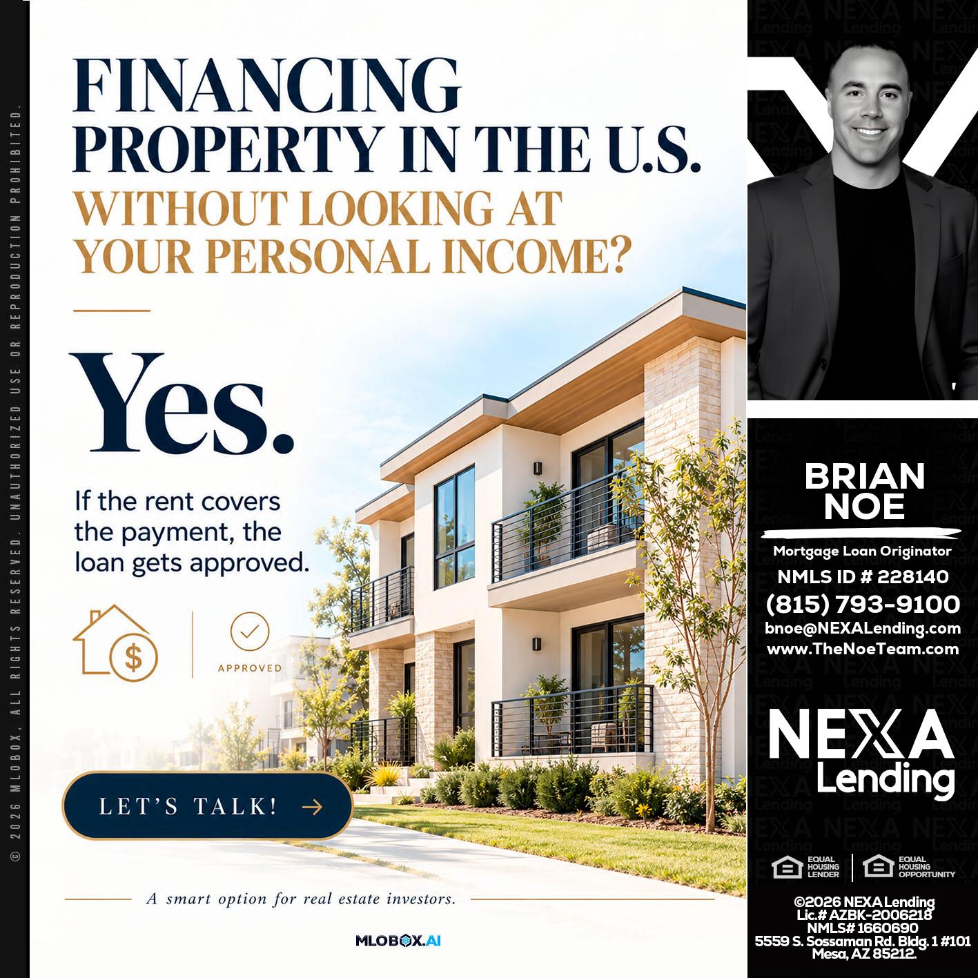 FINANCING - Brian Noe -Mortgage Loan Originator