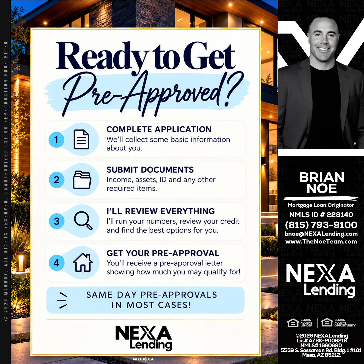 ready to get - Brian Noe -Mortgage Loan Originator