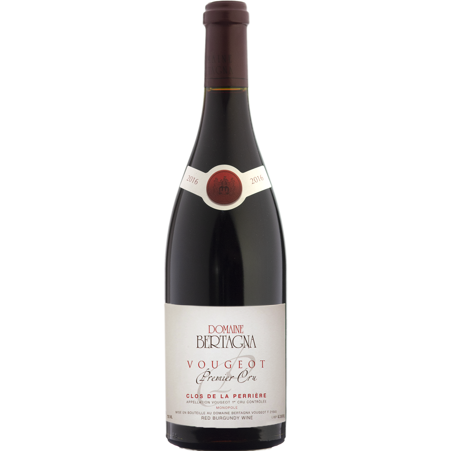 Domaine Bertagna 2016 Clos de la Perrière Monopole Vougeot 1er Cru 750ml Wine Bottle