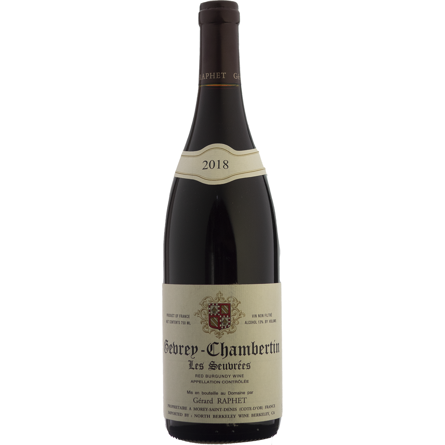 Domaine Gérard Raphet 2018 Gevrey-Chambertin Les Seuvrées 750ml Wine Bottle