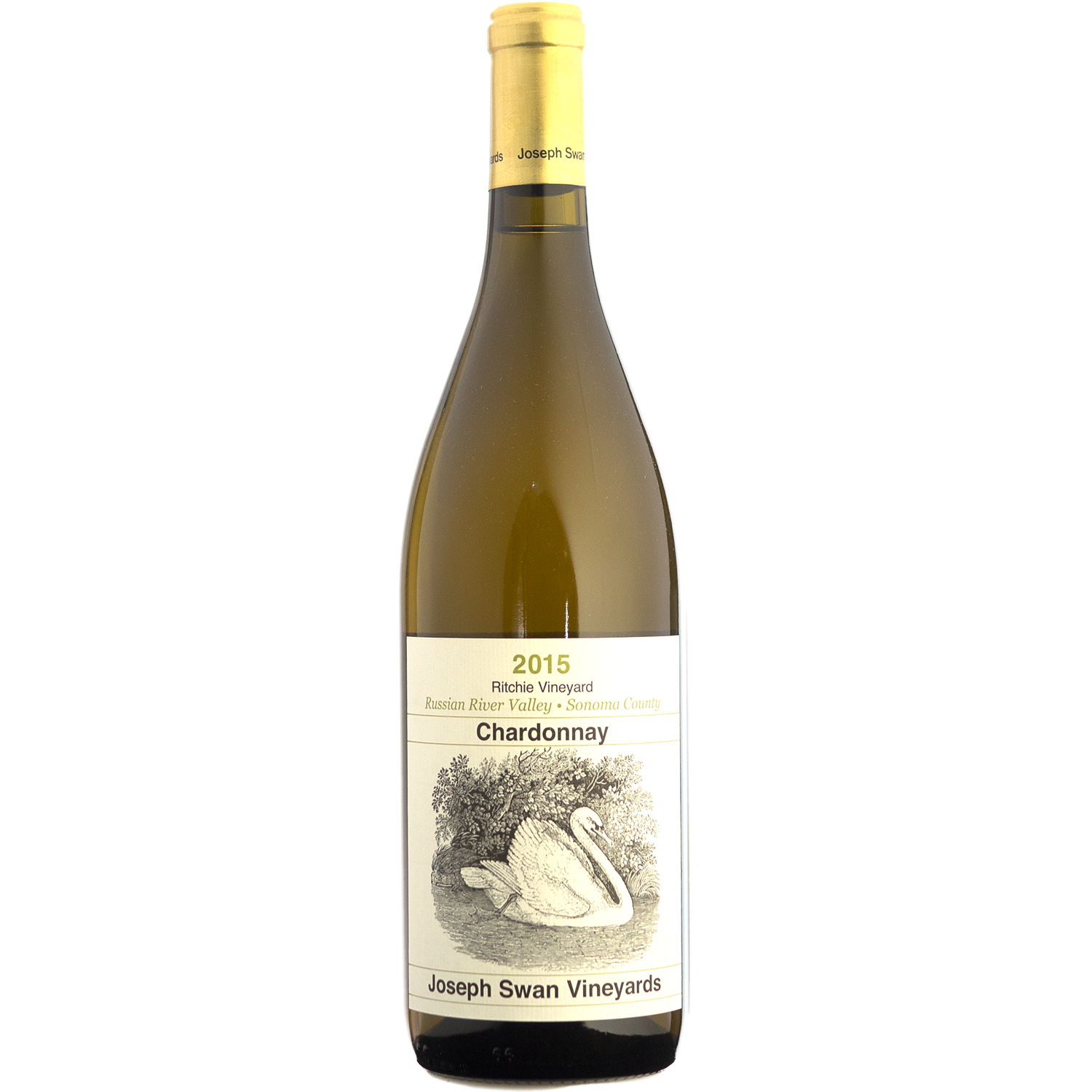 Joseph Swan Vineyards 2015 Ritchie Vineyard Russian River Valley Chardonnay 750ml Wine Bottle