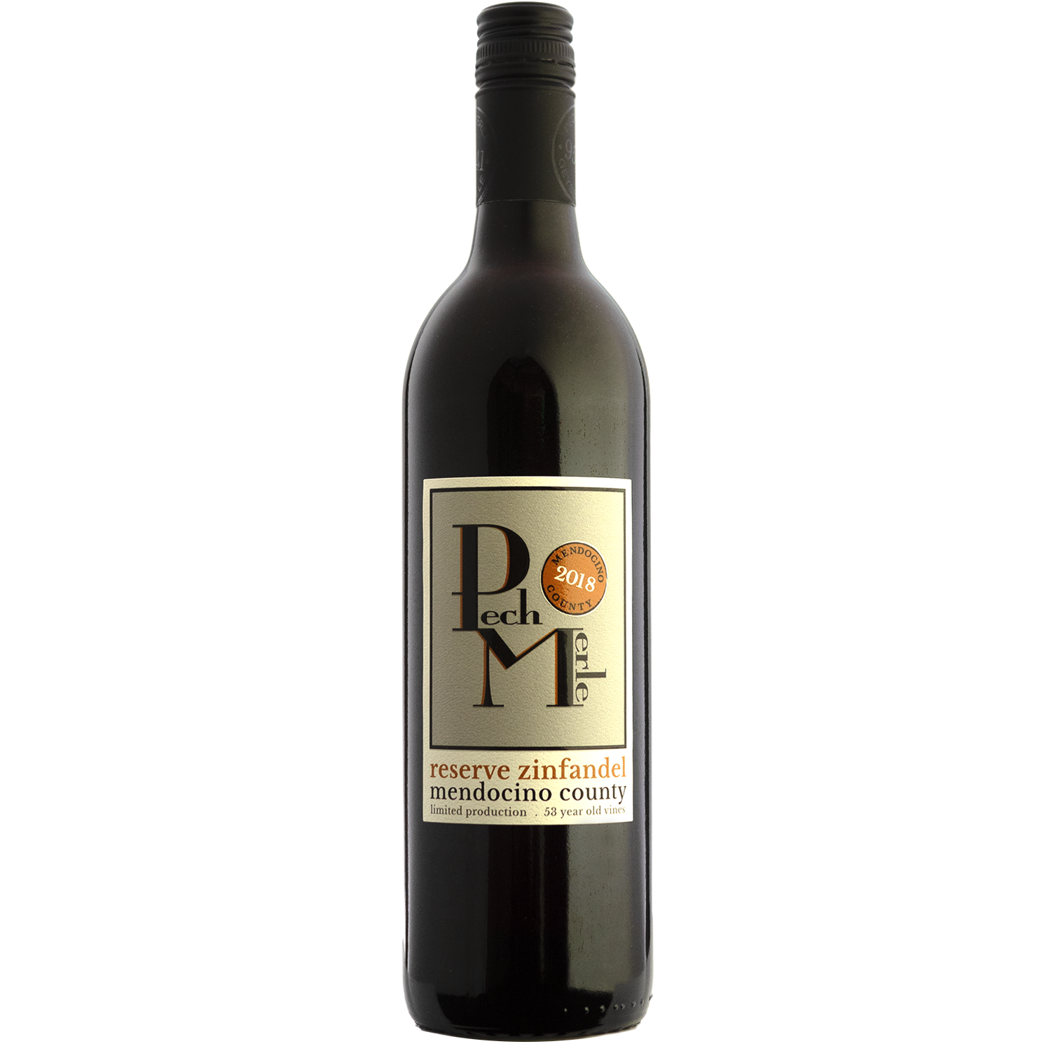 Pech Merle 2018 'Old Vine Reserve' Mendocino County Zinfandel 750ml Wine Bottle