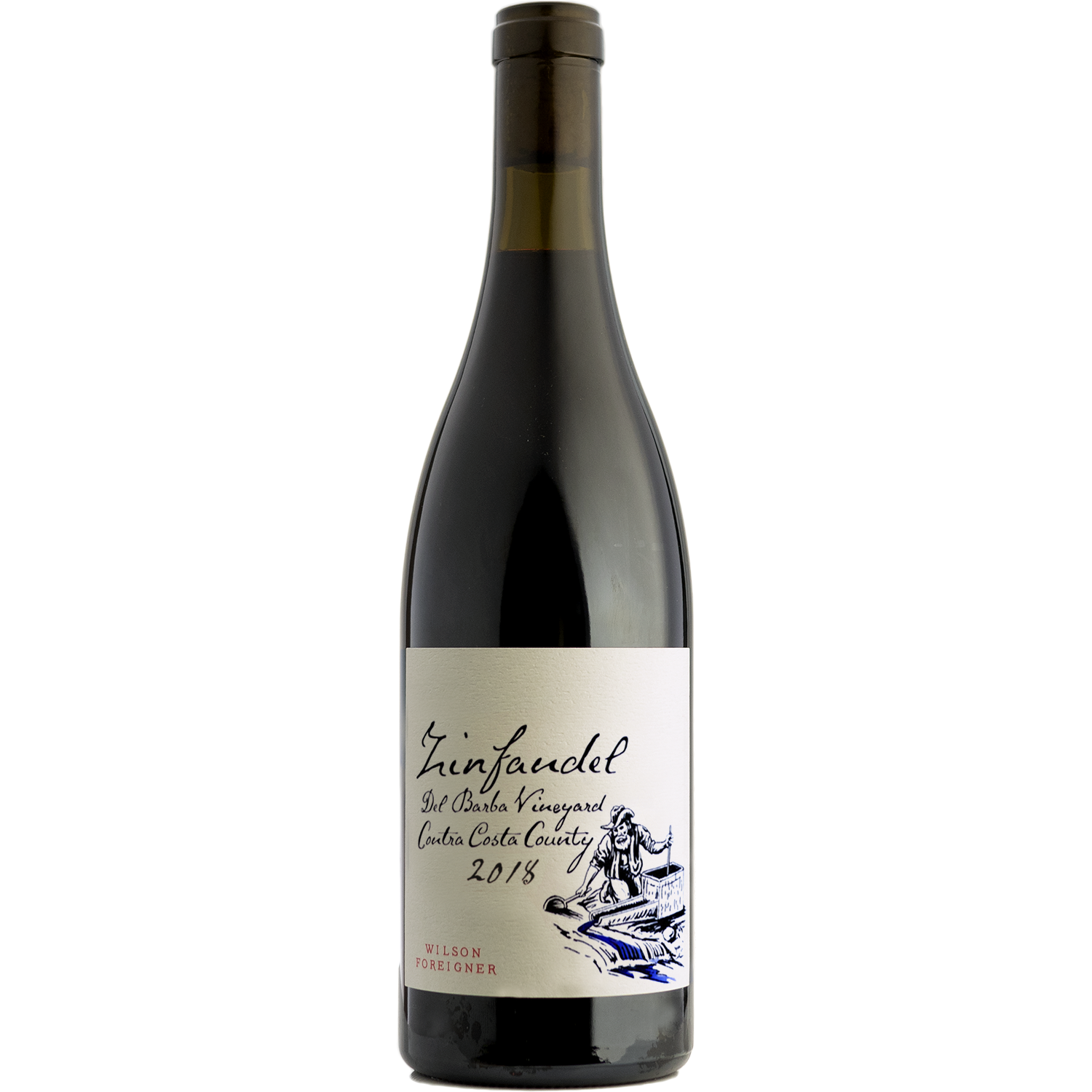 Wilson Foreigner 2018 Del Barba Vineyard Contra Costa Zinfandel 750ml Wine Bottle