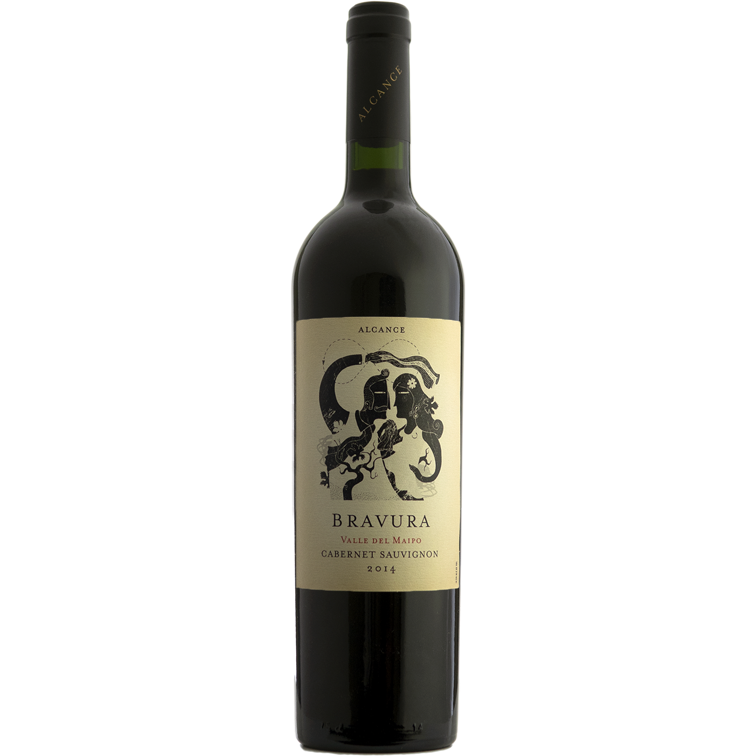 Alcance 2014 'Bravura' Maipo Valley Cabernet Sauvignon 750ml Wine Bottle