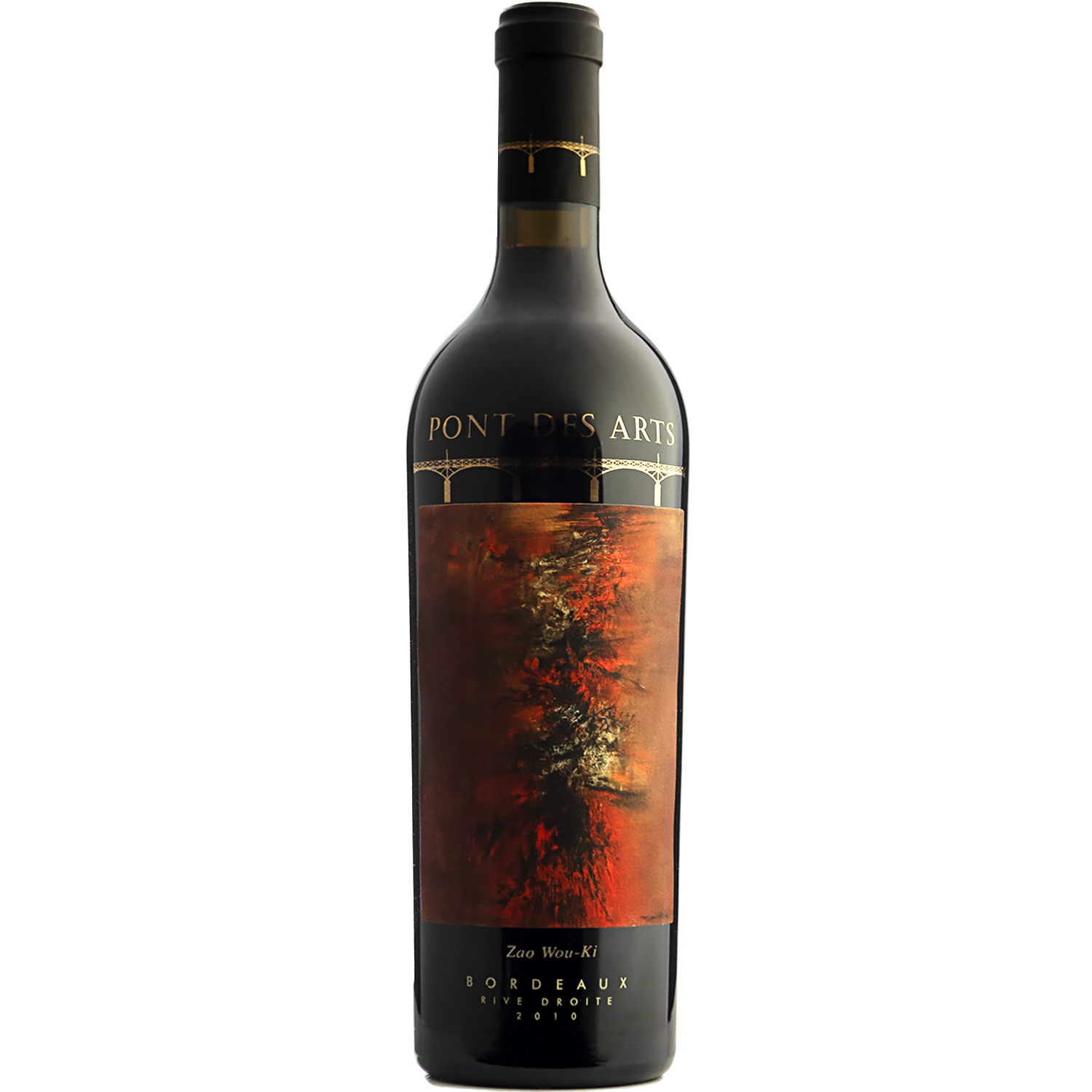 Pont des Arts 2010 'Zao Wou-Ki' Rive Droite Bordeaux 750ml Wine Bottle