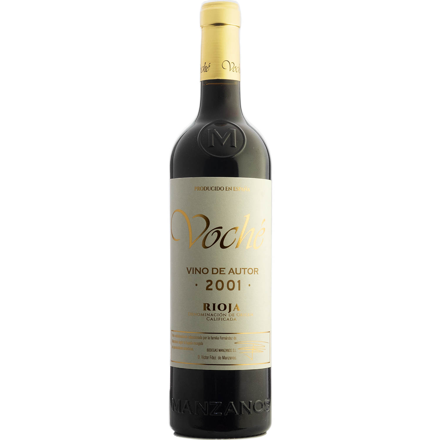 Bodegas Manzanos 2001 'Vino de Autor' Voché Rioja 750ml Wine Bottle