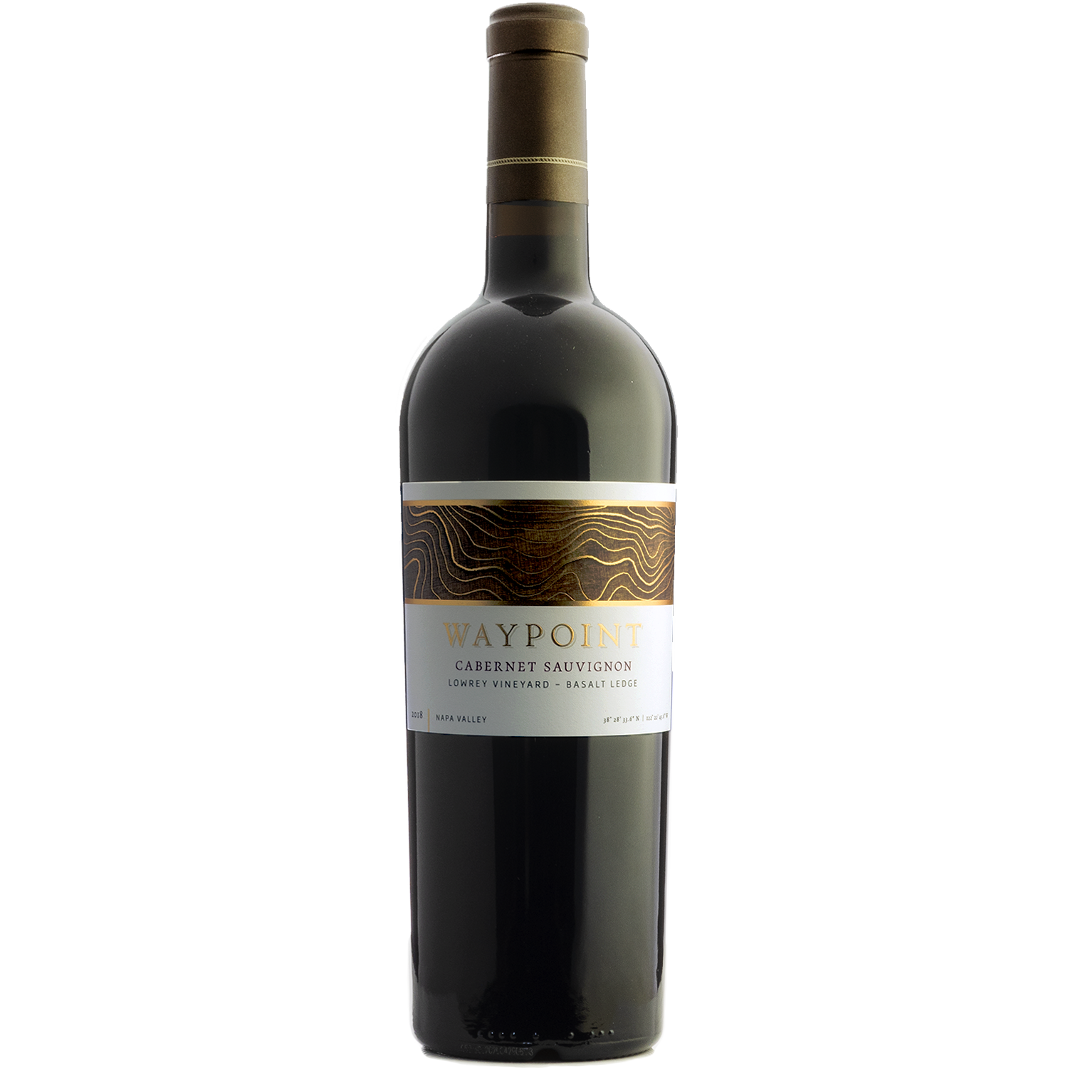 Waypoint 2018 Lowrey Vineyard Basalt Ledge Rutherford Cabernet Sauvignon 750ml Wine Bottle