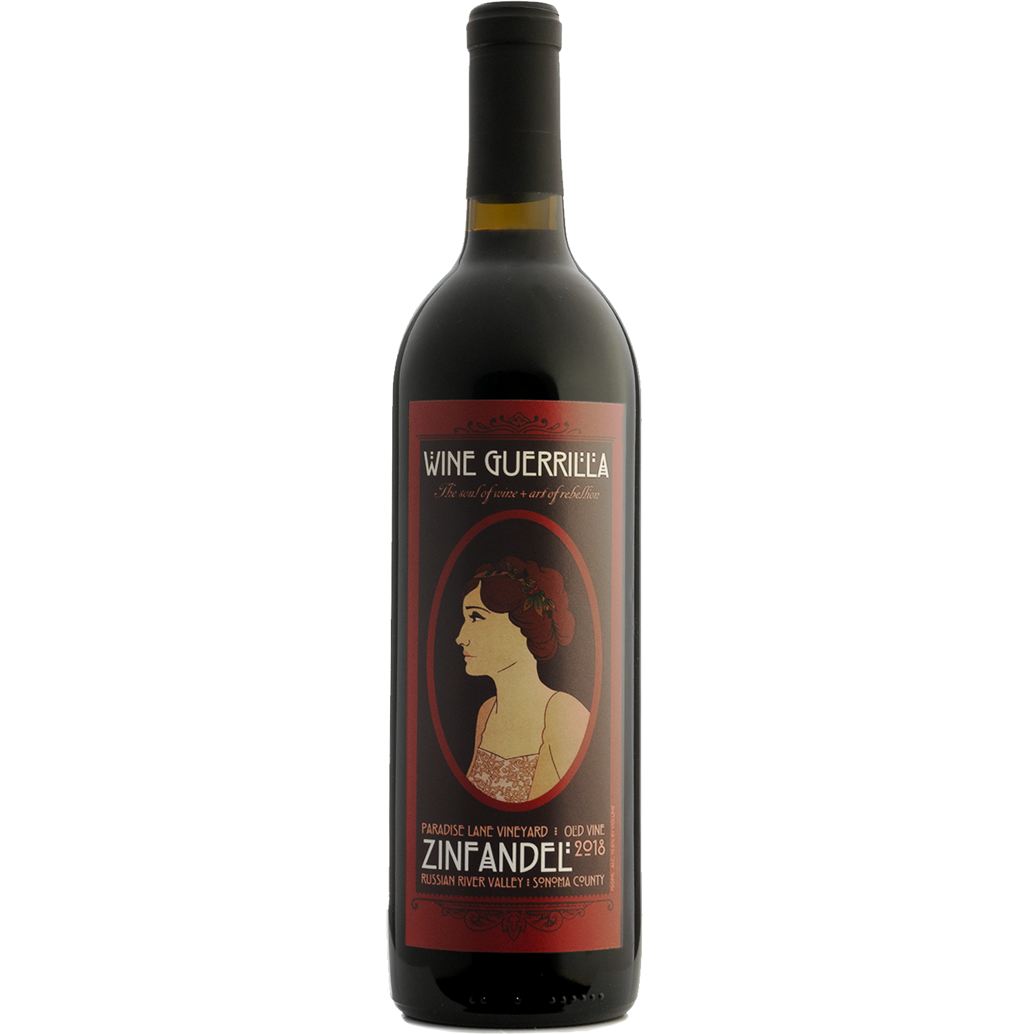 Wine Guerrilla 2018 Paradise Lane Vineyard RRV Old Vine Zinfandel 750ml Wine Bottle