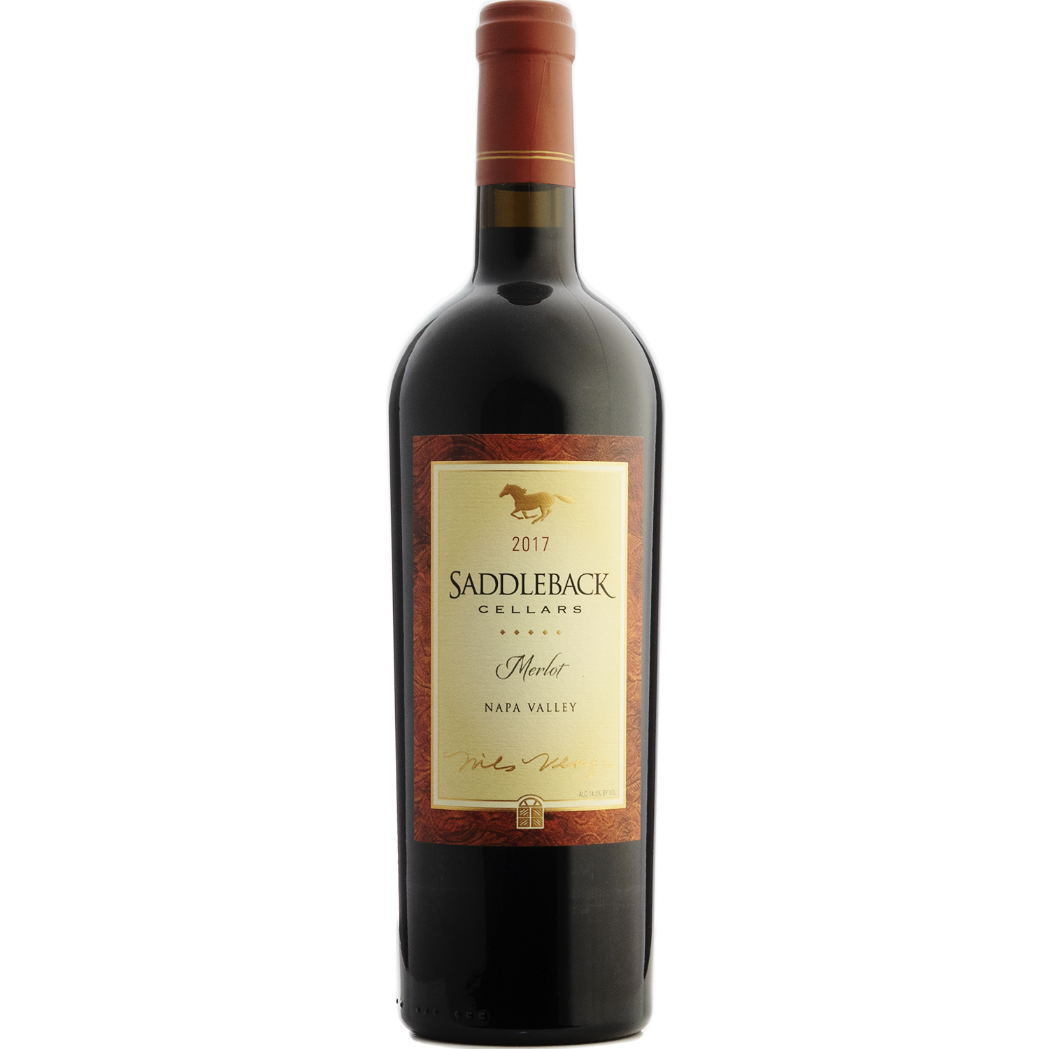 Saddleback Cellars 2017 Napa Valley Merlot 750ml Wine Bottle