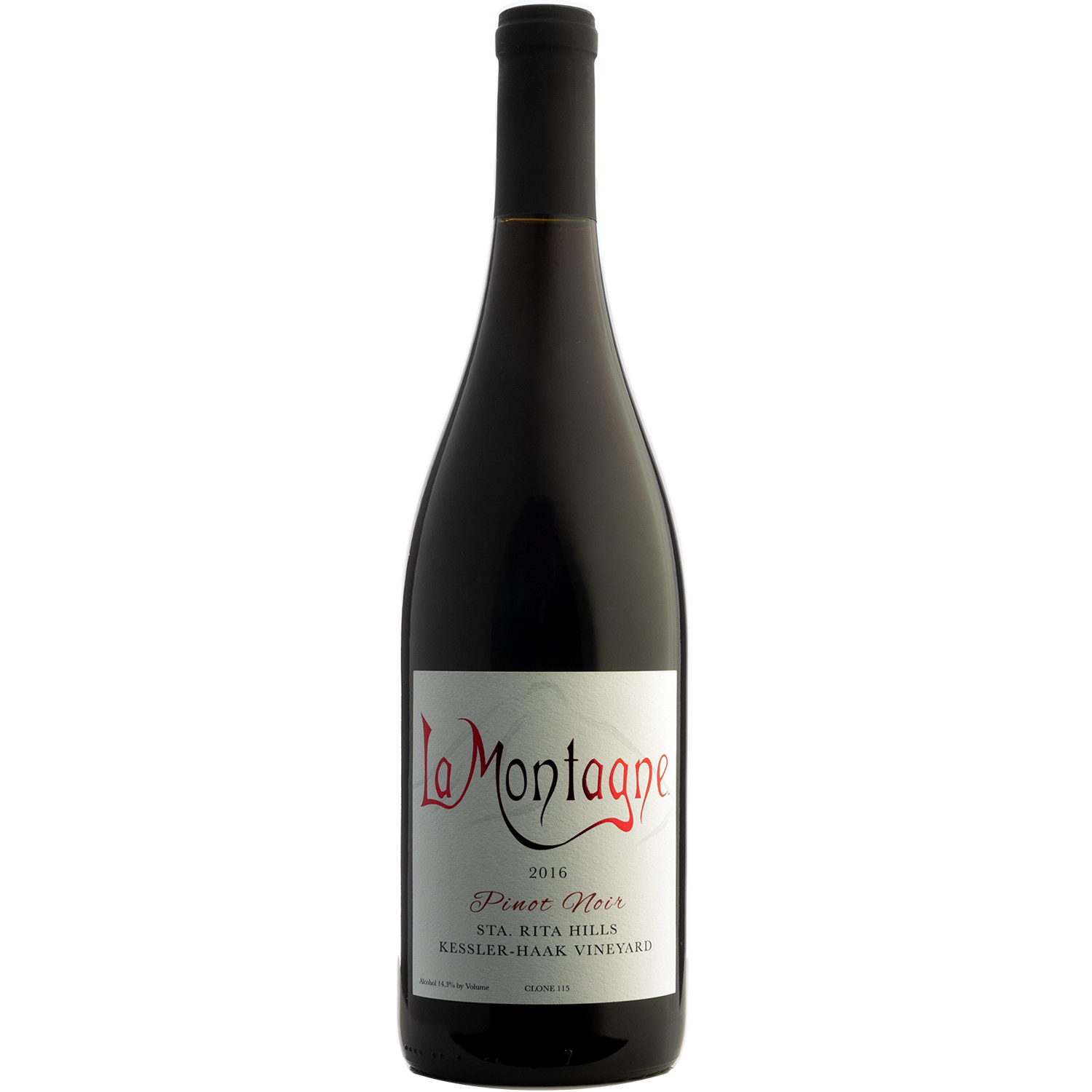 La Montagne CYBER MONDAY: 2016 Kessler-Haak Vineyard Clone 115 Sta. Rita Hills Pinot Noir 750ml Wine Bottle