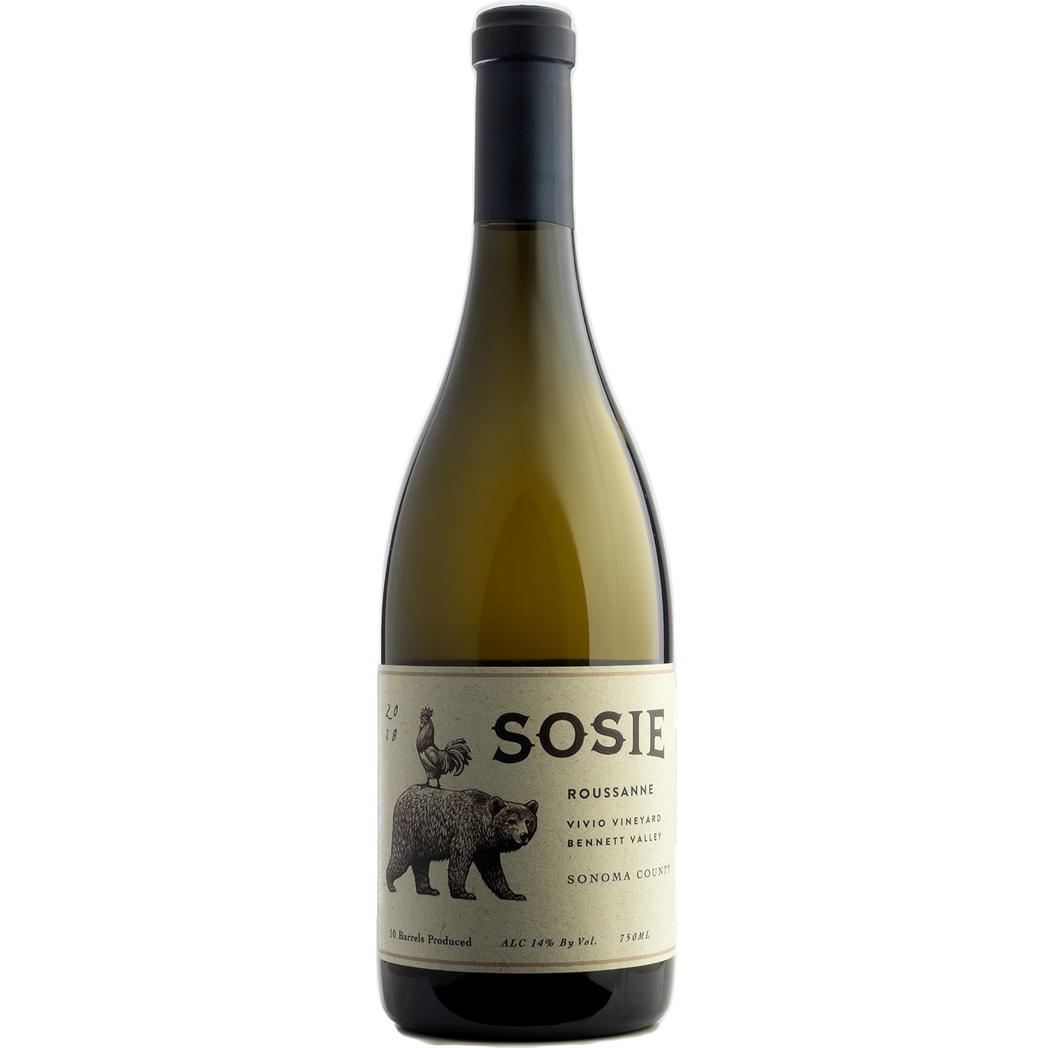 Sosie 2018 Vivio Vineyard Bennett Valley Roussanne 750ml Wine Bottle