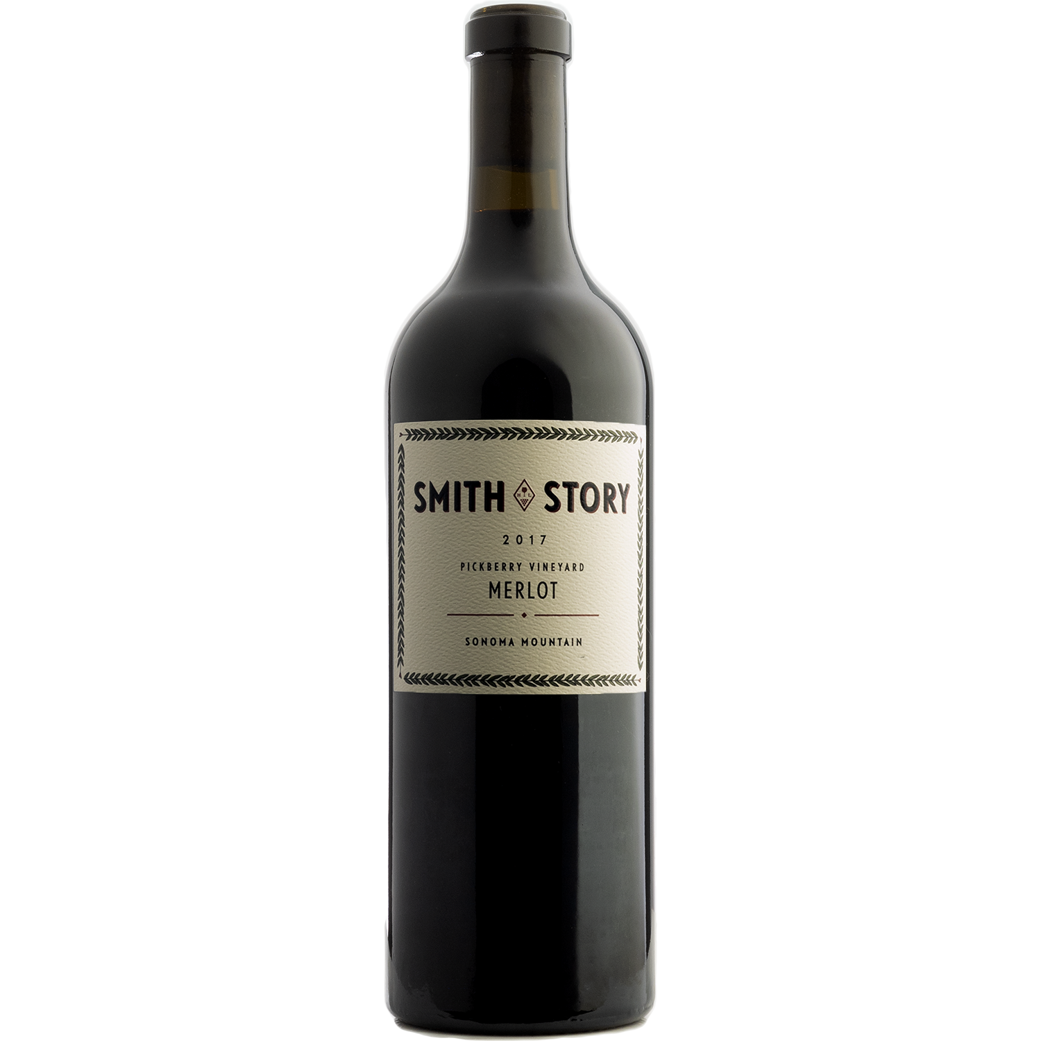 Smith Story 2017 Pickberry Vineyard Sonoma Mountain Merlot 750ml Wine Bottle