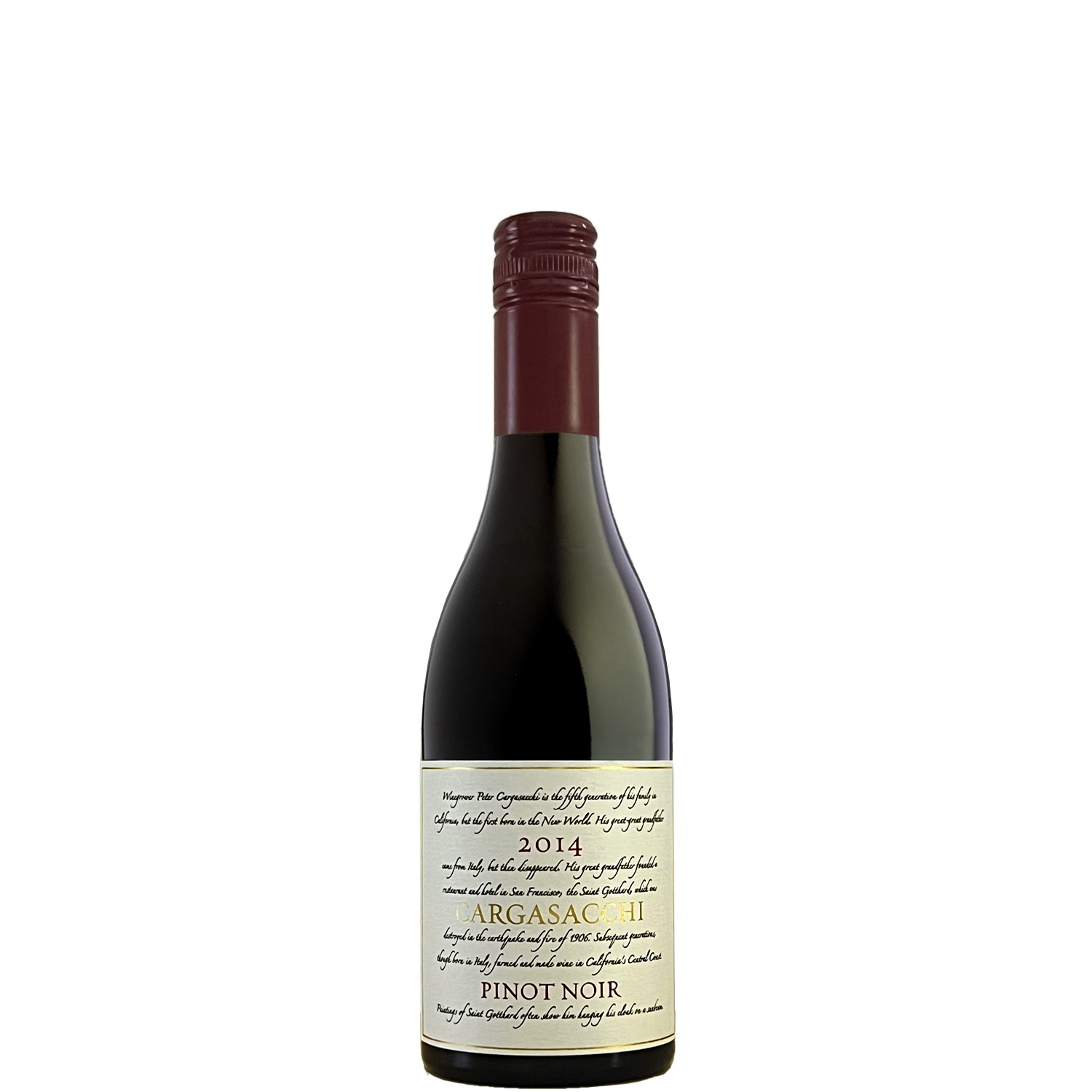 Cargasacchi 2014 Cargasacchi-Jalama Vineyard Pinot Noir 375ml 750ml Wine Bottle
