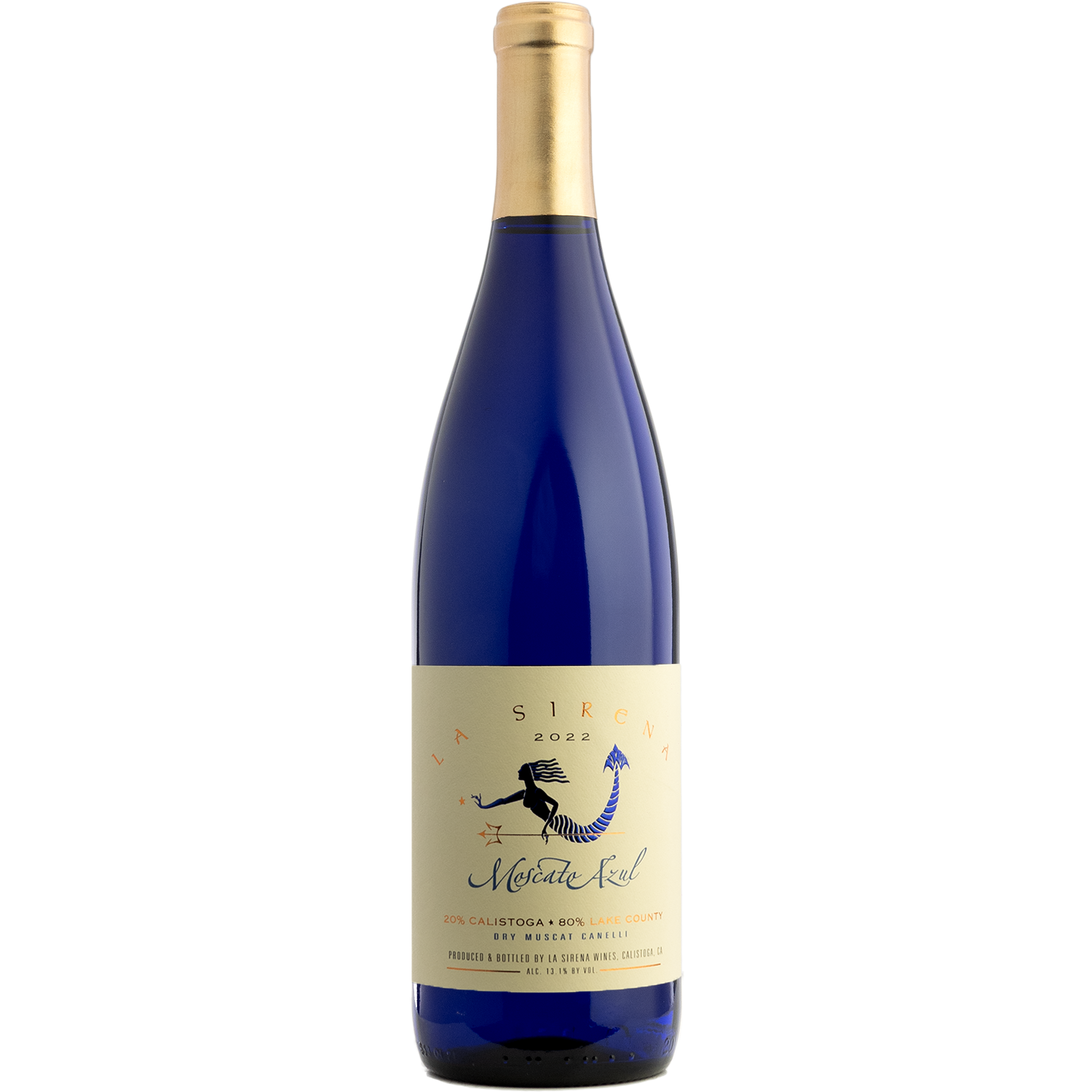 La Sirena 2022 'Moscato Azul' Dry Muscat Canelli 750ml Wine Bottle