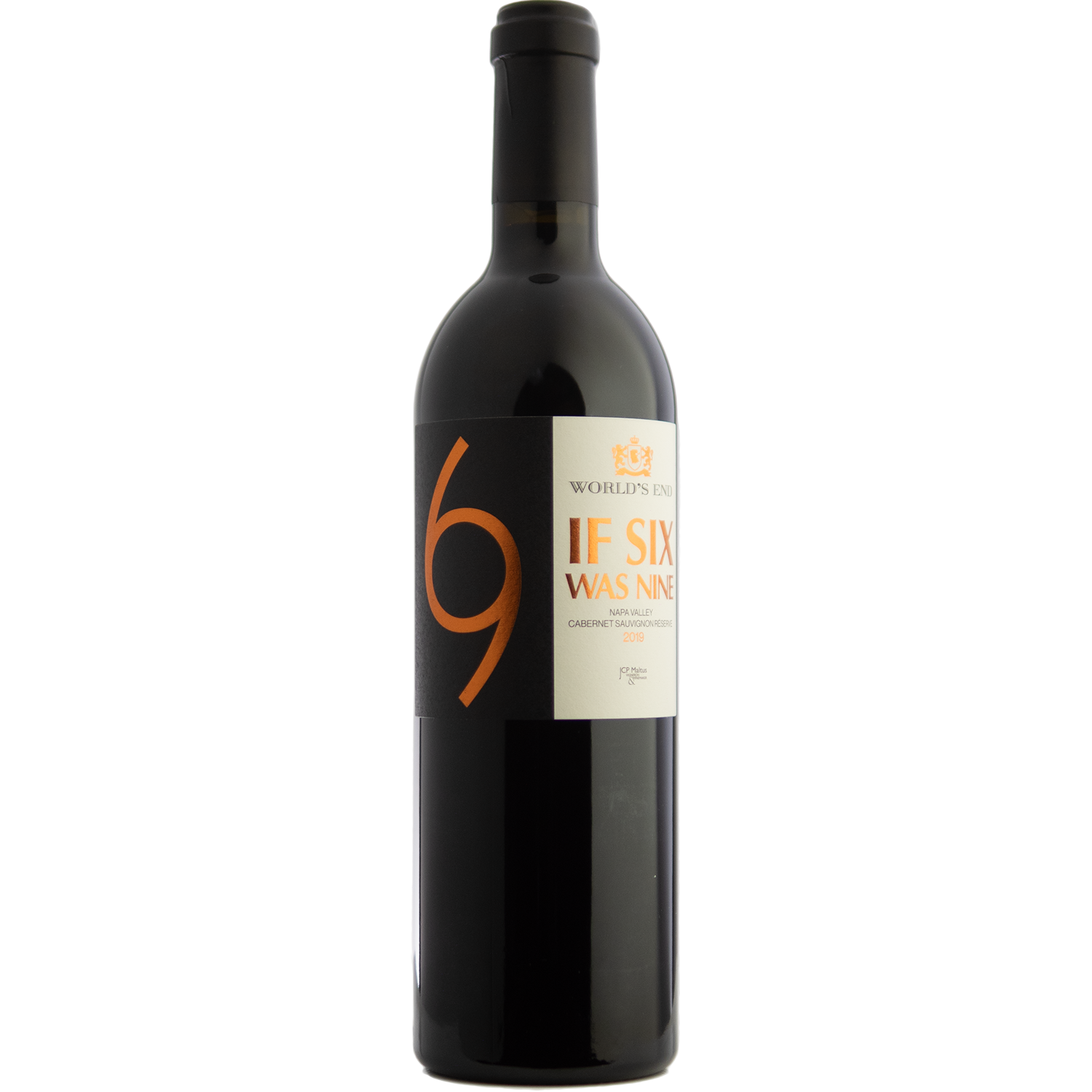 World's End 2019 'If Six Was Nine' Napa Valley Reserve Cabernet Sauvignon 750ml Wine Bottle