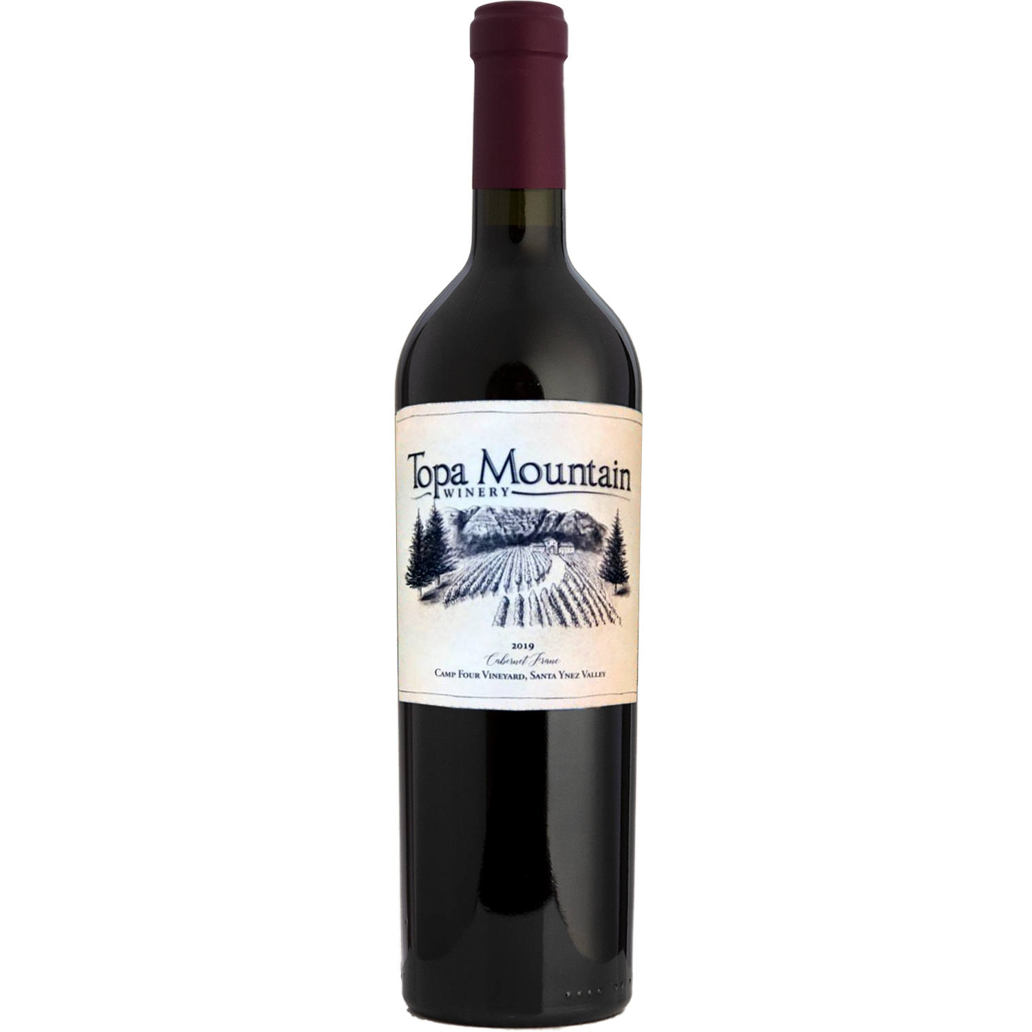 Topa Mountain 2019 Camp Four Vineyard Cabernet Franc 750ml Wine Bottle