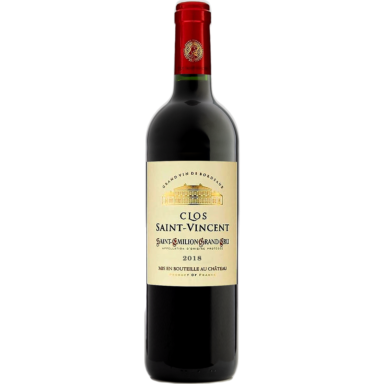 Château Clos Saint-Vincent 2018 St.-Émilion Grand Cru 750ml Wine Bottle