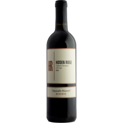 Hidden Ridge 2007 'Impassable Mountain' Cabernet Sauvignon 750ml Wine Bottle