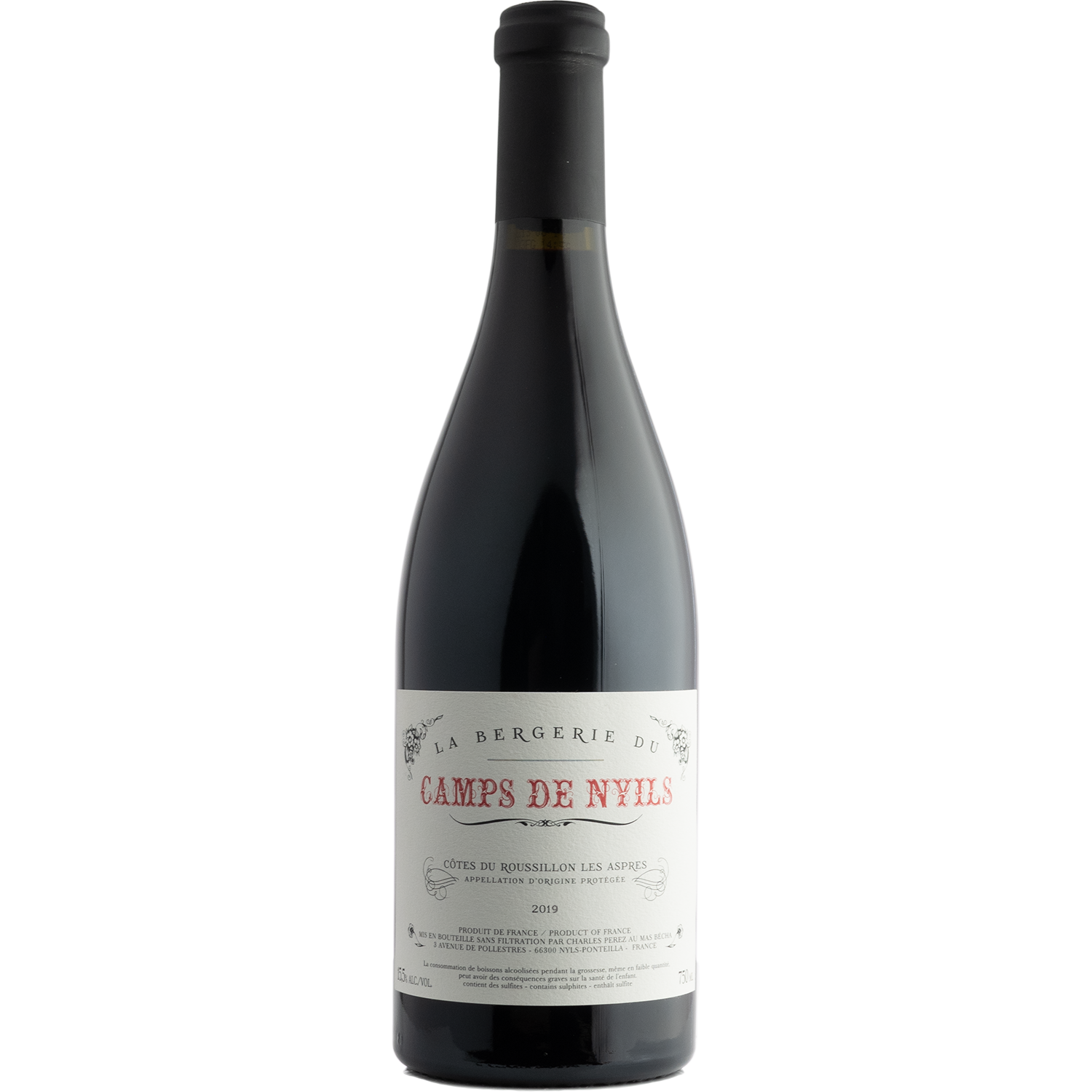 Mas Bécha (Charles Perez) 2019 'Les Aspres' Bergerie du Camps de Nyils 750ml Wine Bottle