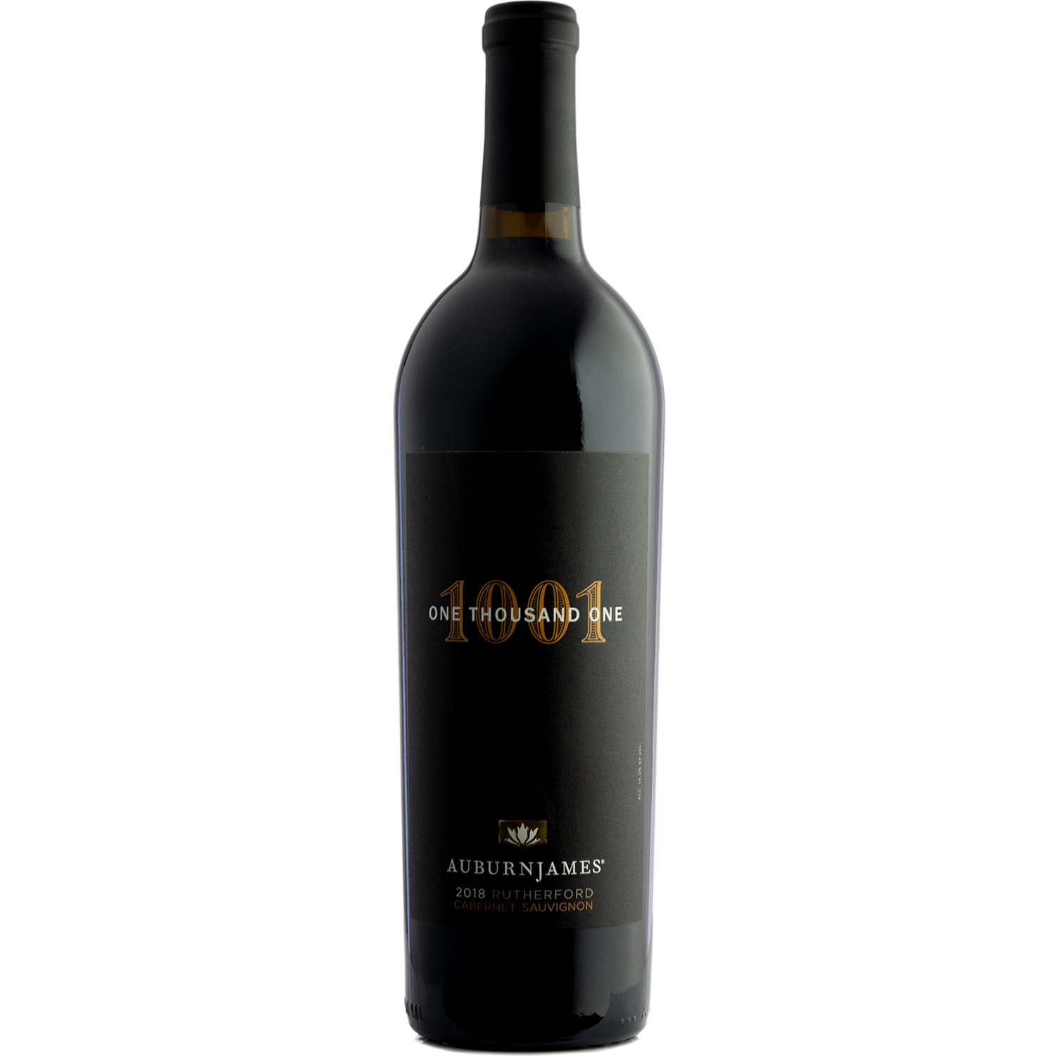 AuburnJames 2018 '1001' Rutherford Cabernet Sauvignon 750ml Wine Bottle