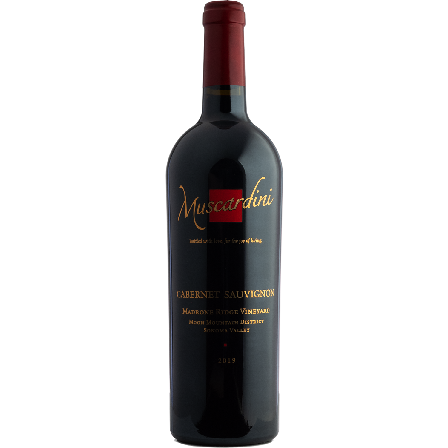 Muscardini Cellars 2019 Madrone Ridge Vineyard Moon Mountain District Cabernet Sauvignon 750ml Wine Bottle