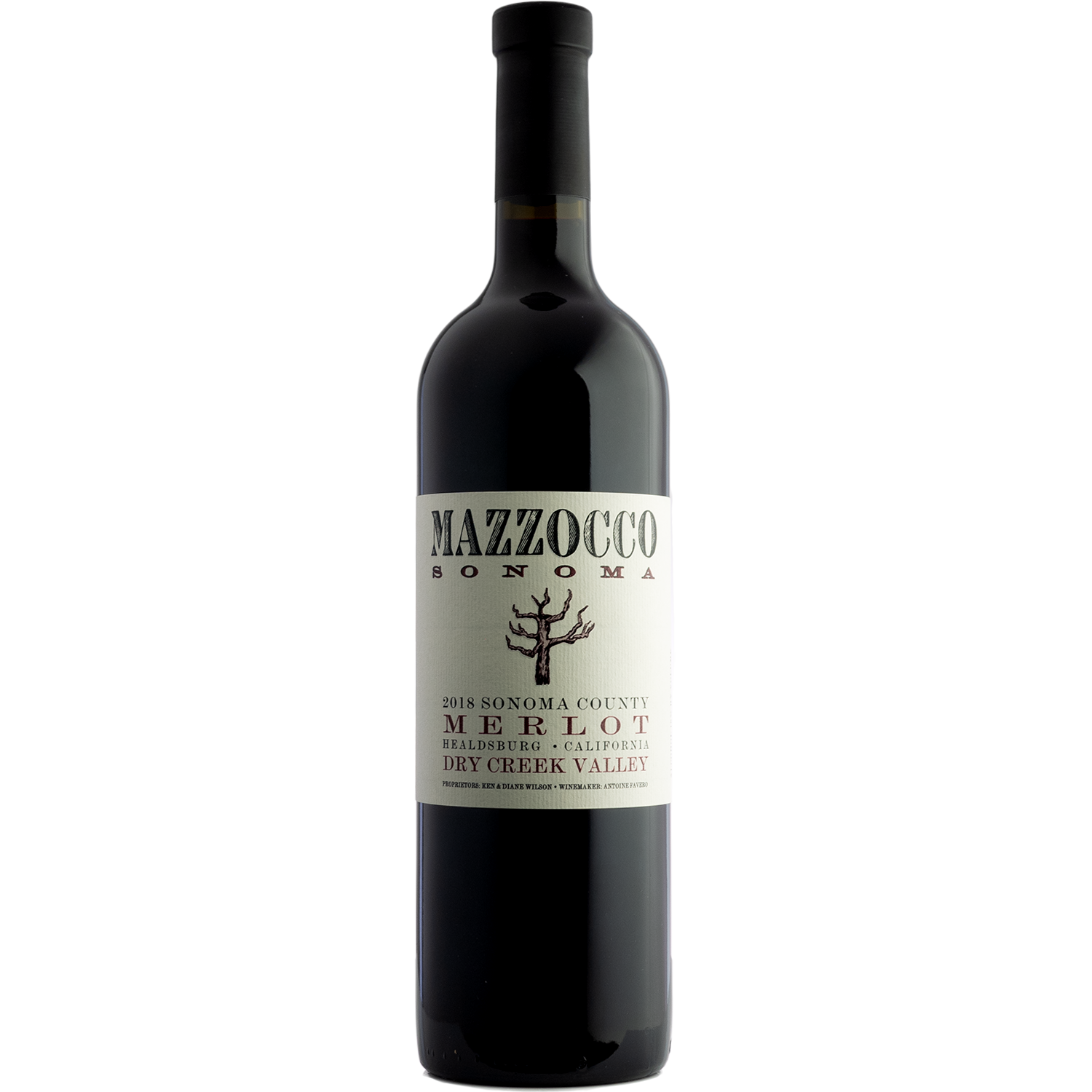 Mazzocco 2018 Dry Creek Valley Merlot 750ml Wine Bottle