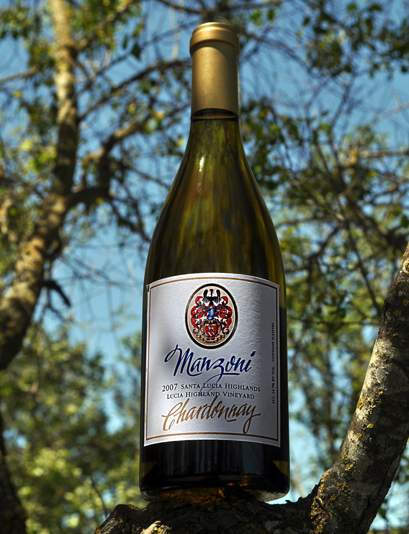 Manzoni Estate Vineyards 2007 Santa Lucia Highlands Chardonnay 750ml Wine Bottle