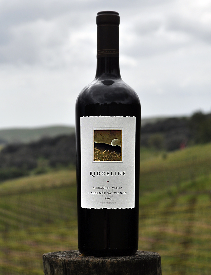 Ridgeline Vineyards 2003 Alexander Valley Cabernet Sauvignon 750ml Wine Bottle