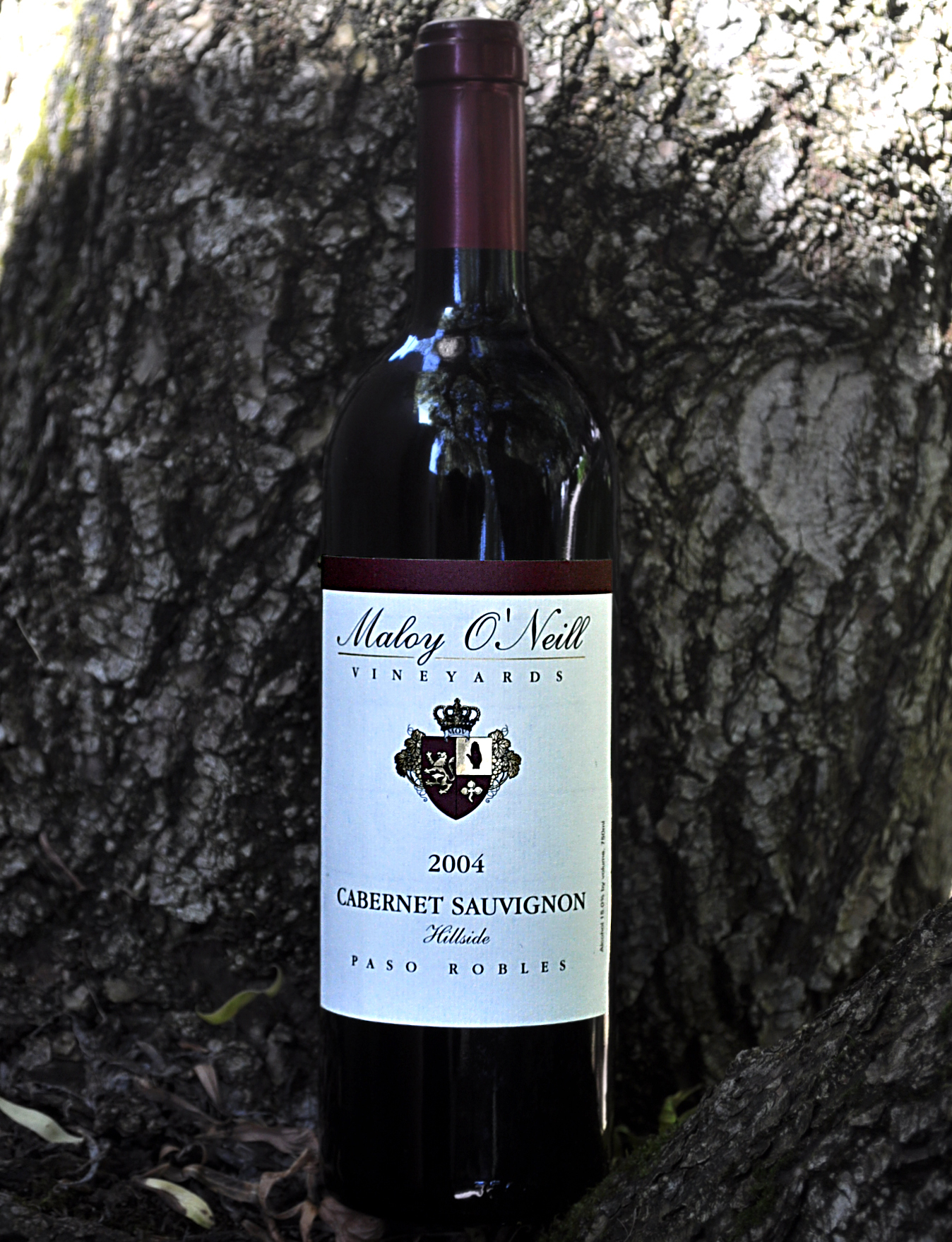 Maloy O'Neill Vineyards 2004 Hillside Cabernet Sauvignon 750ml Wine Bottle