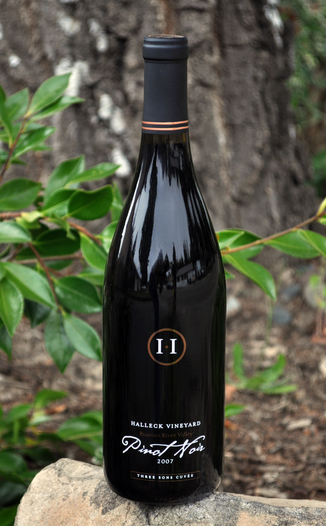 Halleck Vineyard 2007 Three Sons Cuvee Pinot Noir 750ml Wine Bottle