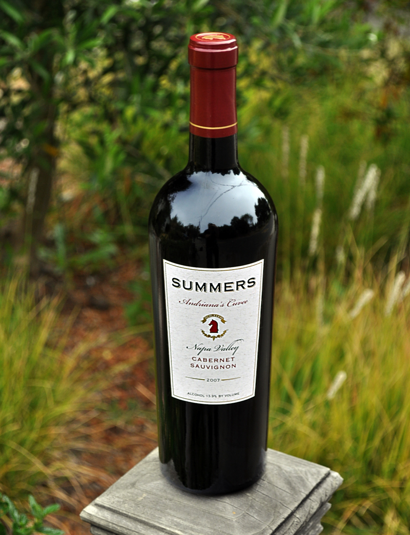 Summers 2007 Andriana's Cuvee Cabernet Sauvignon 750ml Wine Bottle