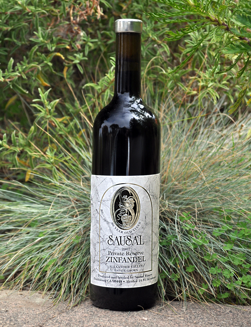 Sausal Winery (closed) 2007 Private Reserve Zinfandel 750ml Wine Bottle