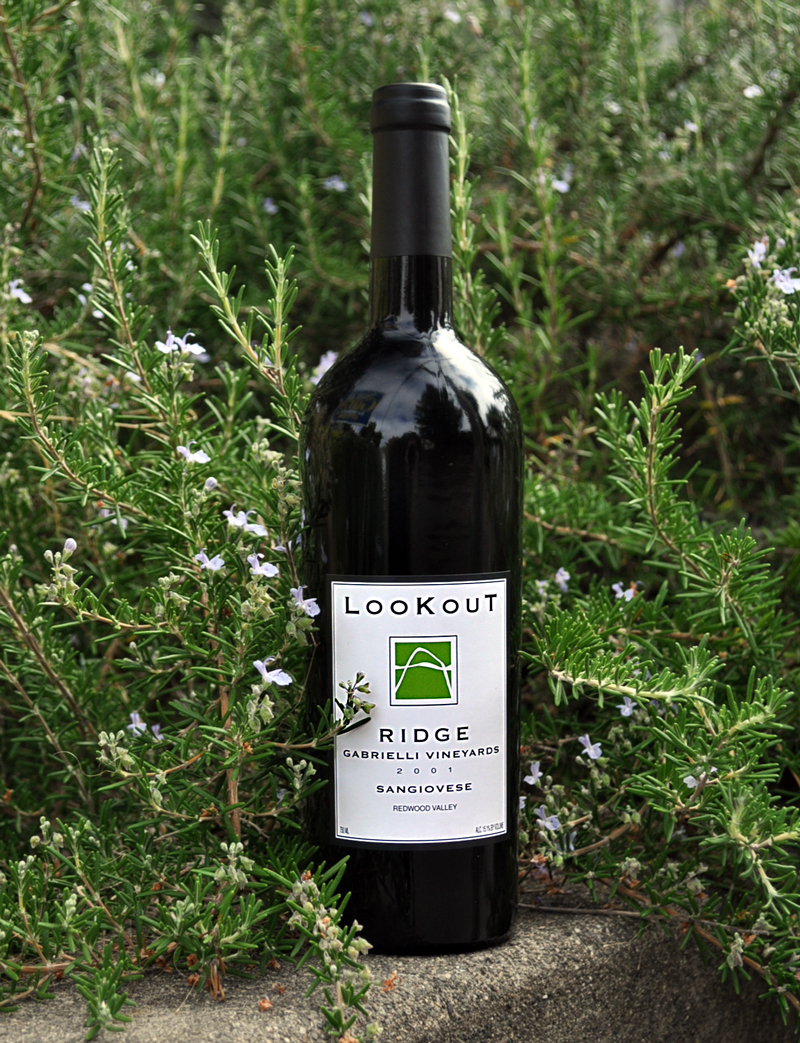 Lookout Ridge 2001 Gabrielli Vineyard Sangiovese 750ml Wine Bottle