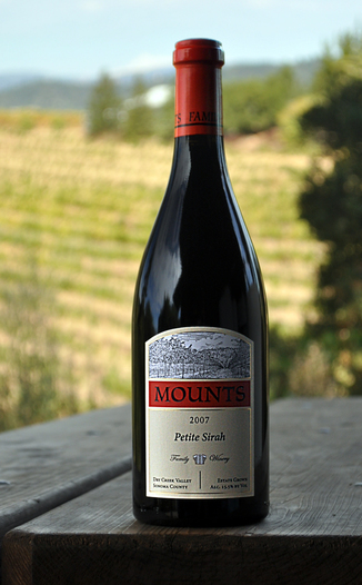 Mounts Family Winery 2007 Dry Creek Valley Petite Sirah 750ml Wine Bottle