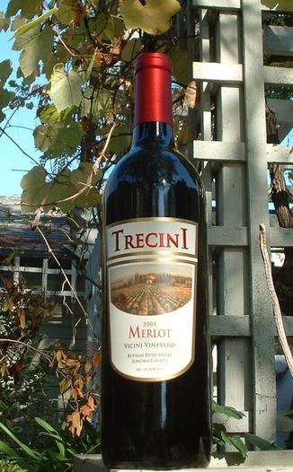 Trecini Cellars 2005 Russian River Merlot 750ml Wine Bottle