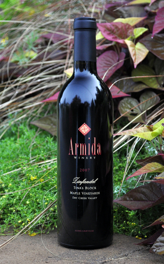 Armida Winery 2007 Tina's Block Maple Vineyard Zinfandel 750ml Wine Bottle