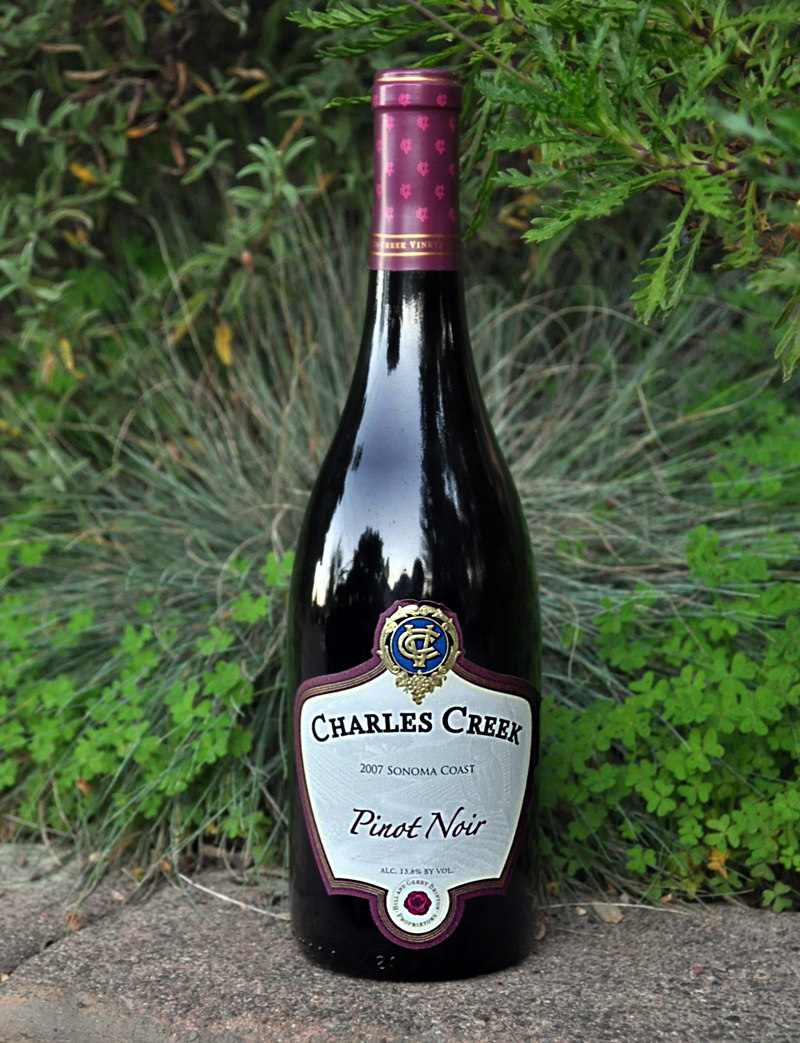 Charles Creek Vineyards 2007 Sonoma Coast Pinot Noir 750ml Wine Bottle