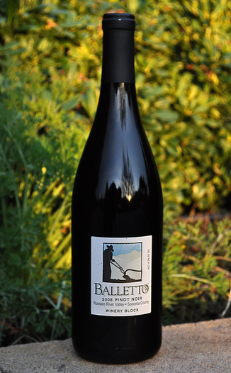 Balletto Vineyards 2008 Winery Block Pinot Noir 750ml Wine Bottle
